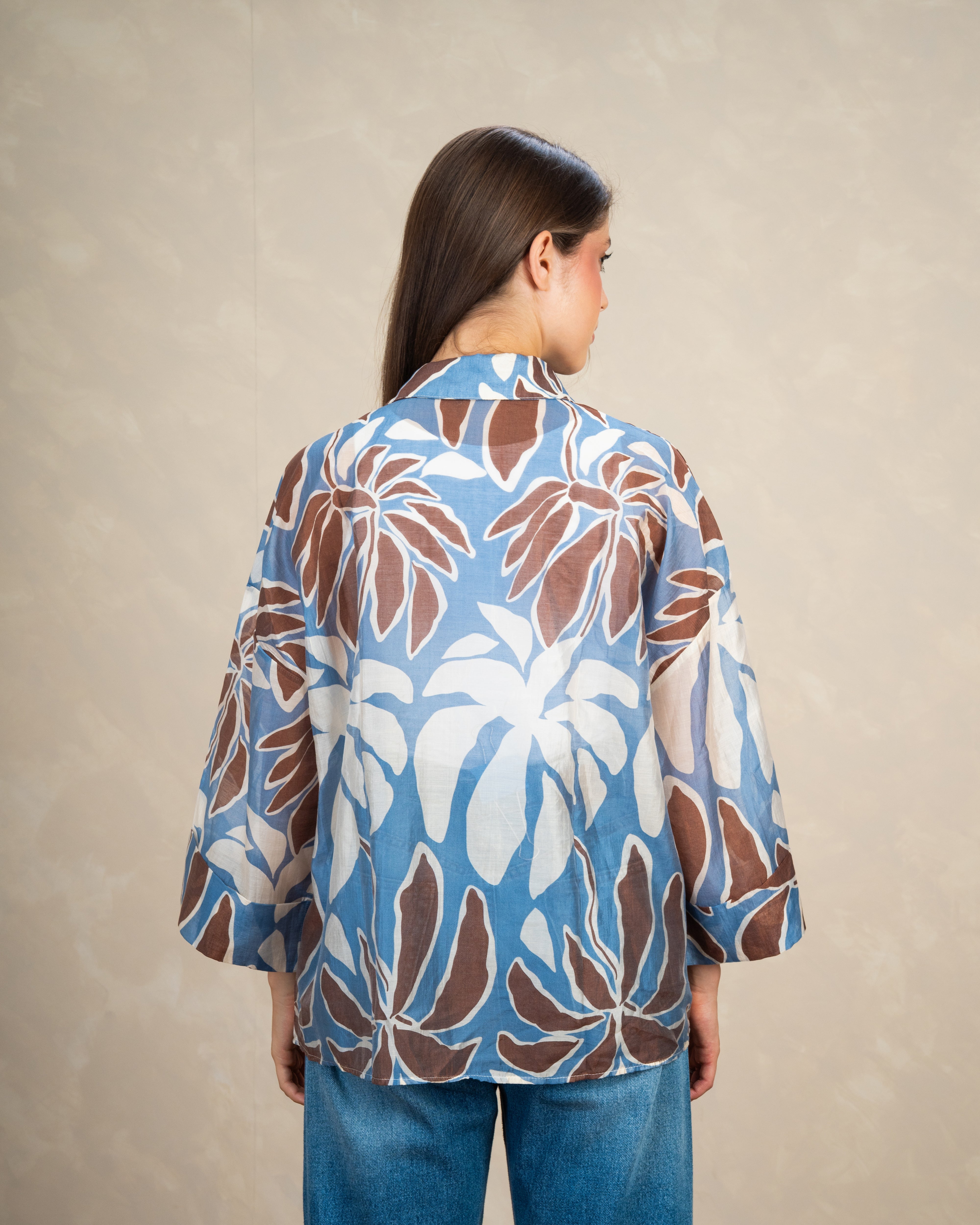 Floral Print Shirt With Short Sleeves