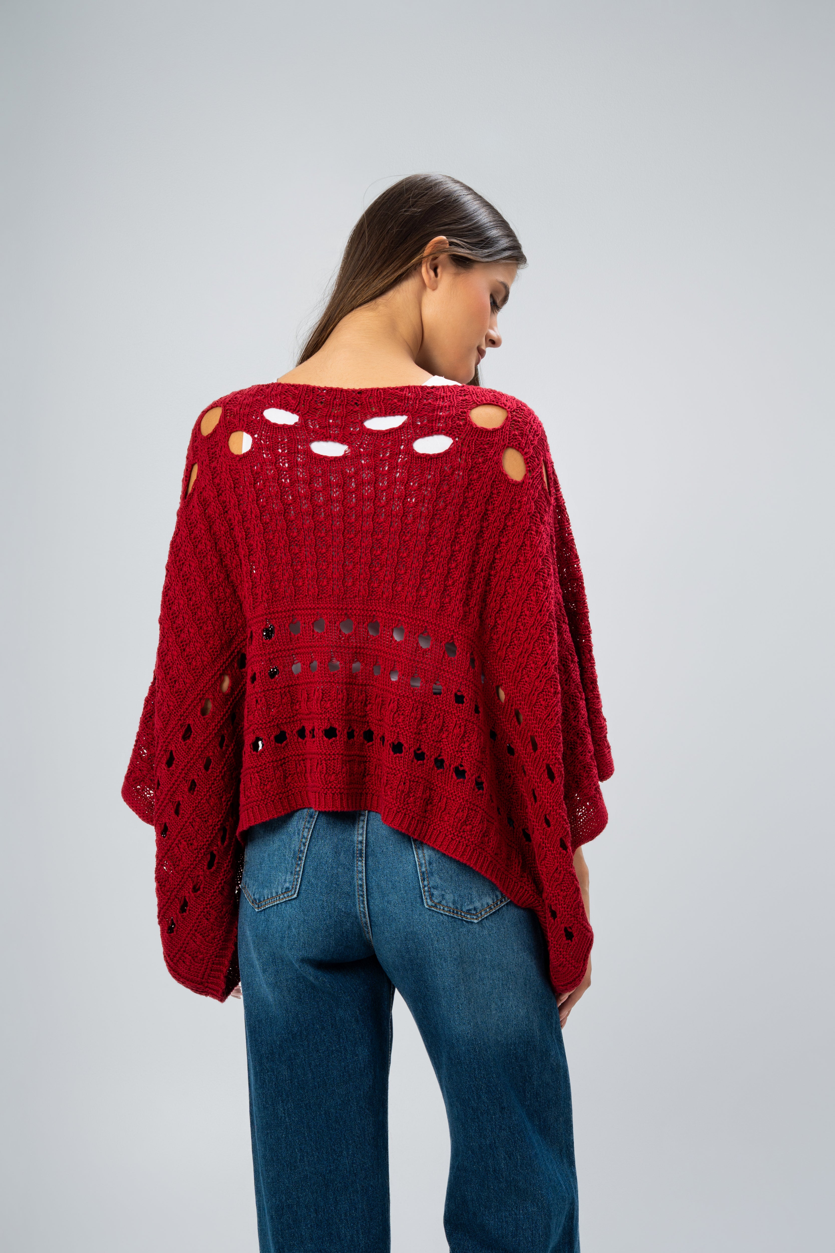 Knitwear Pullover - With Cutout Circles