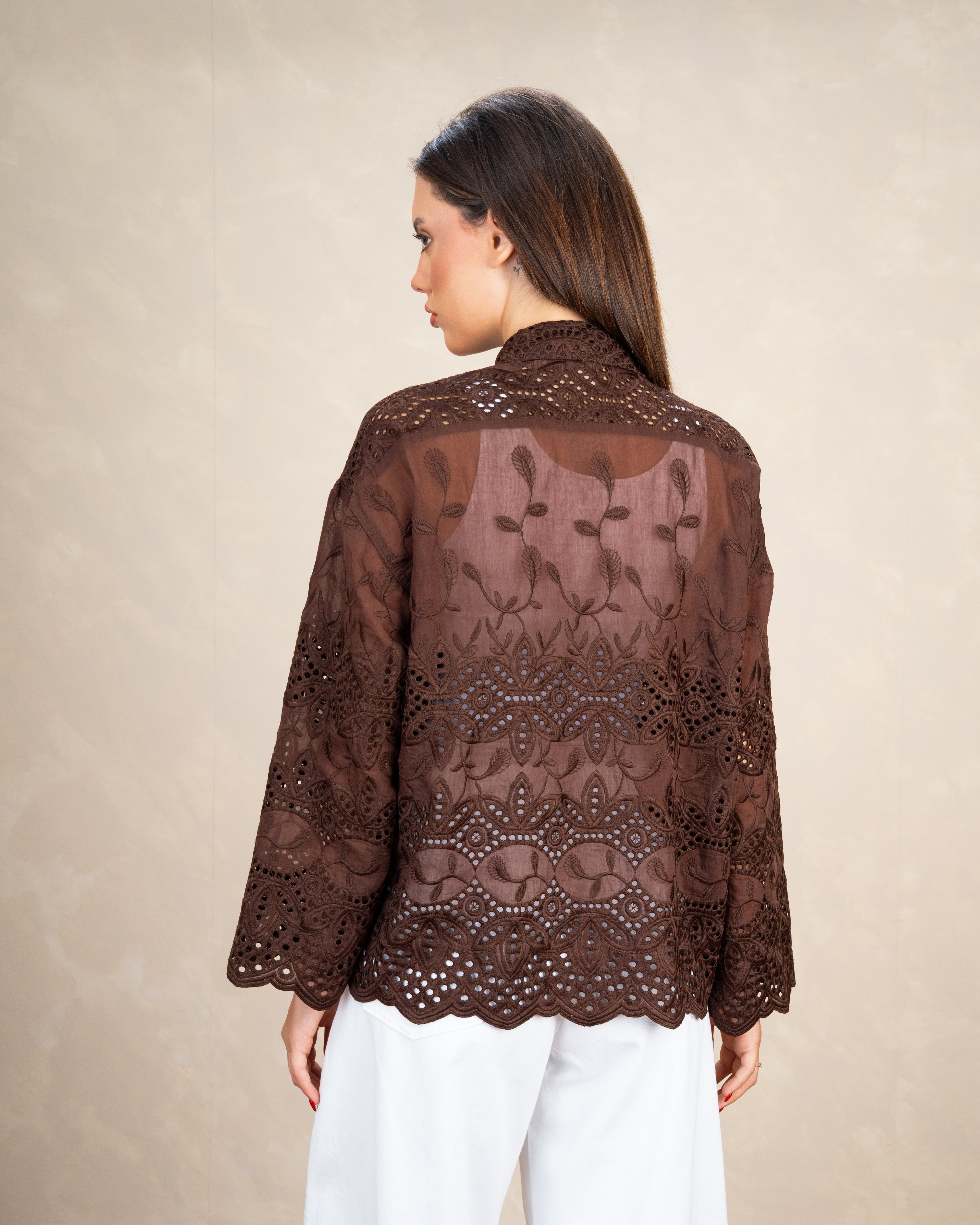 Elegant Floral Embroidered Shirt