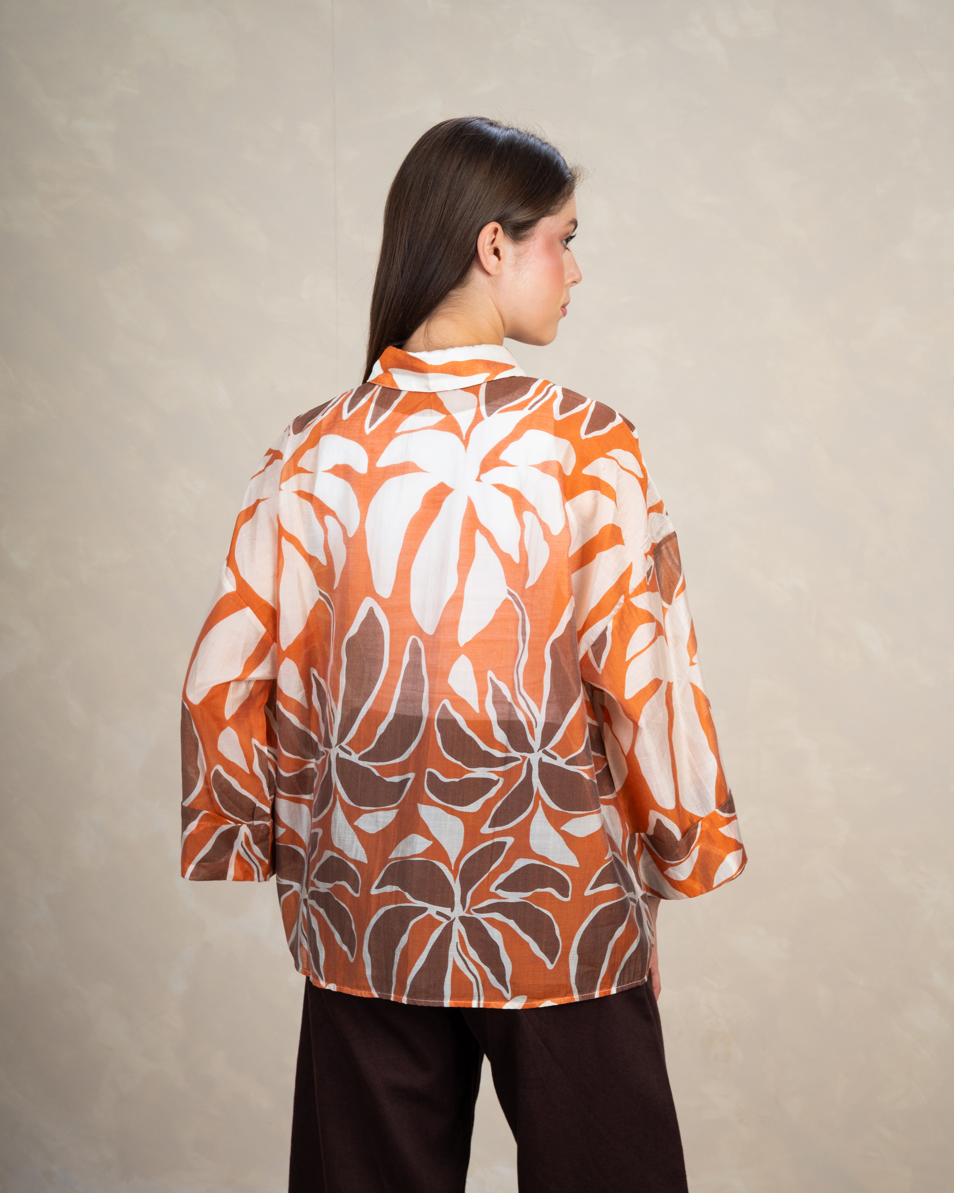 Floral Print Shirt With Short Sleeves