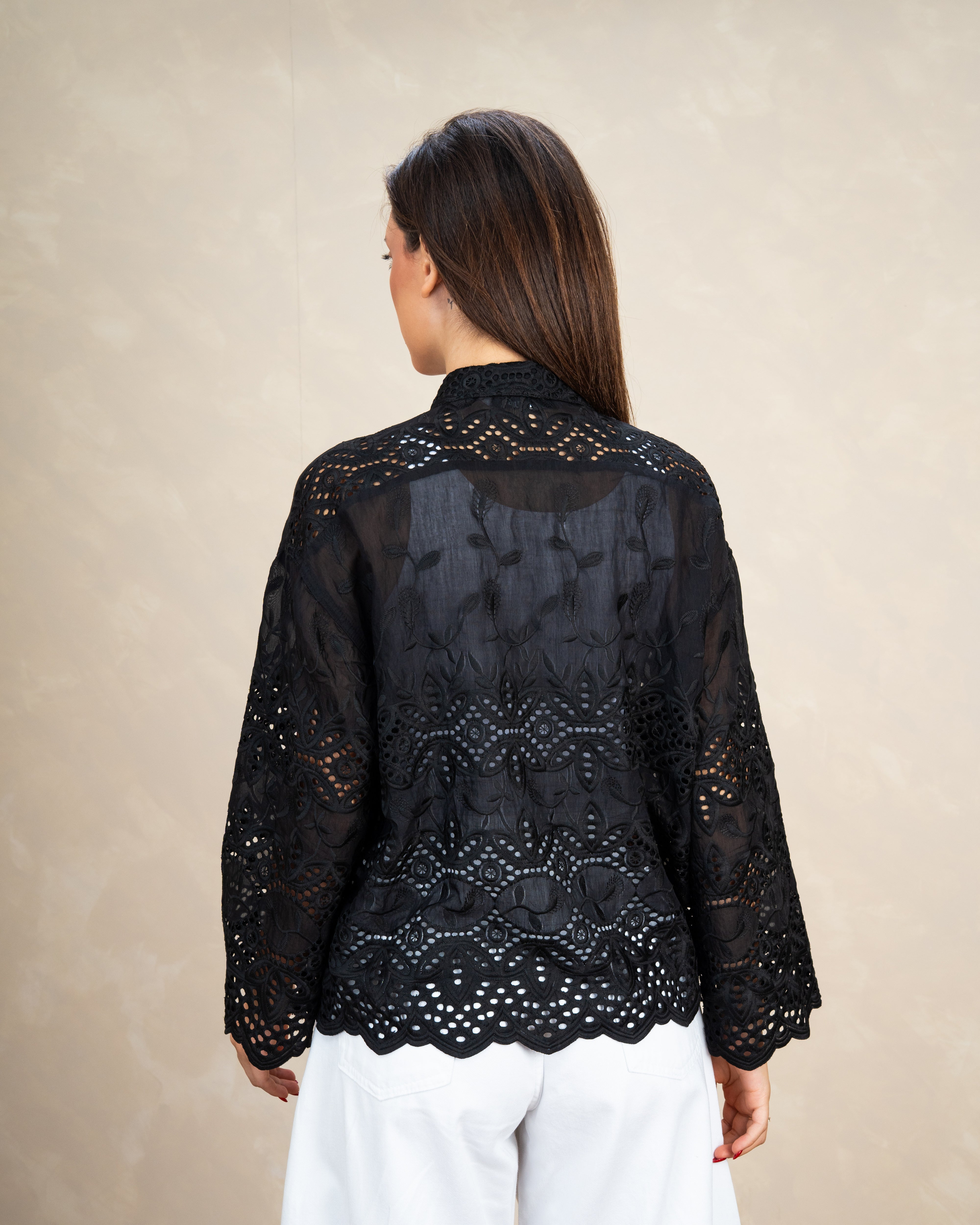 Elegant Floral Embroidered Shirt
