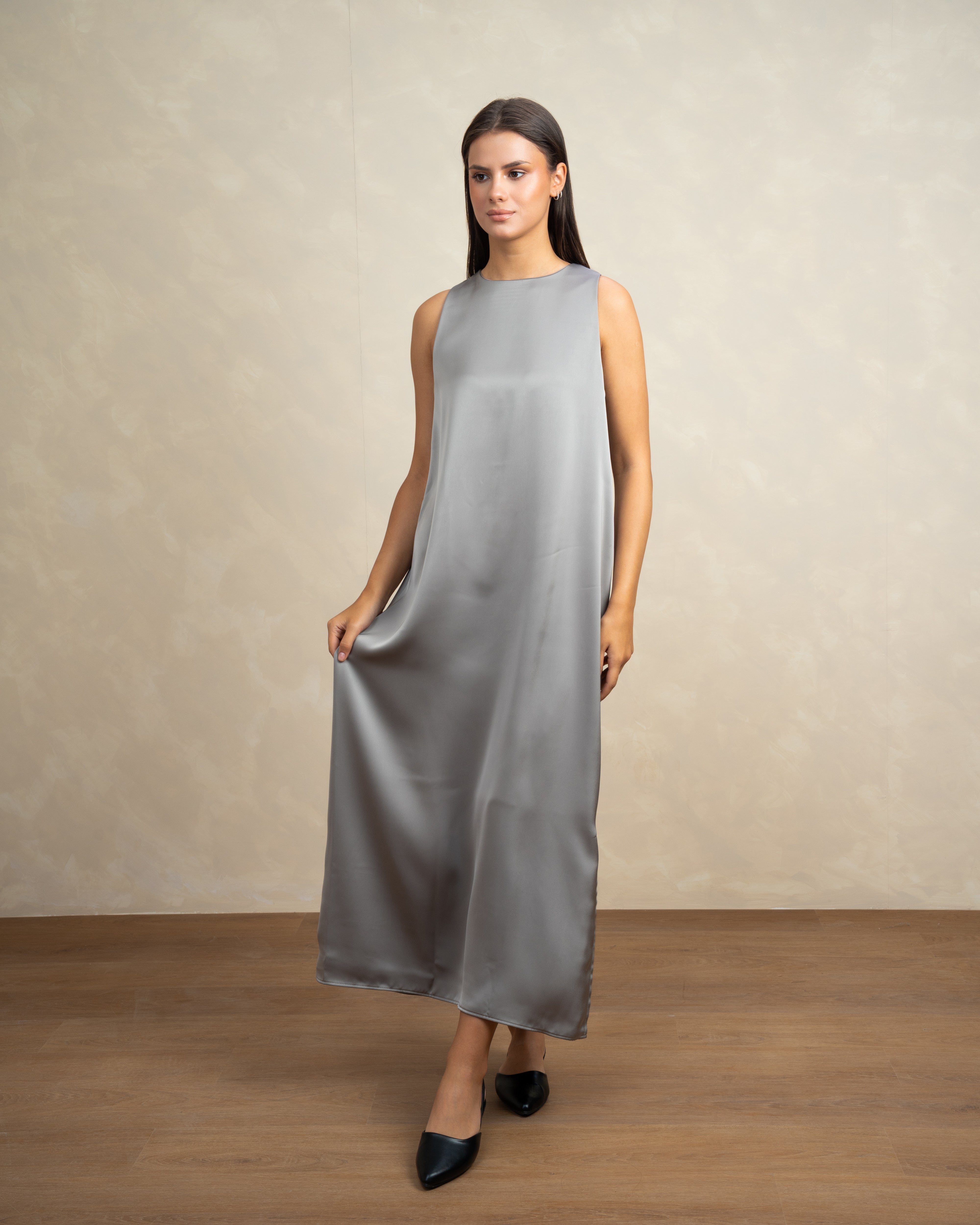 Plain Sleeveless Dress In Different Colors