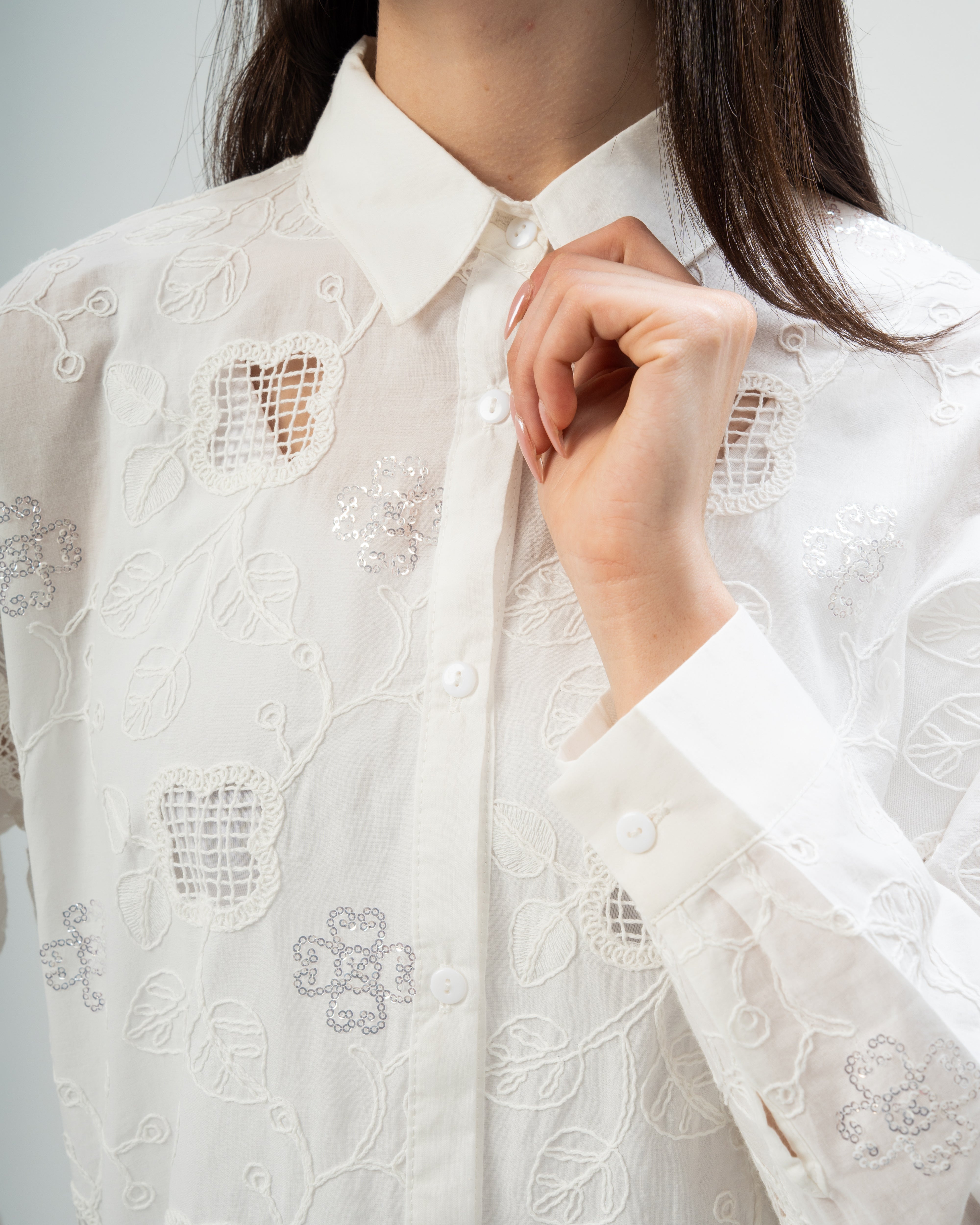 embroidered checkered shirt