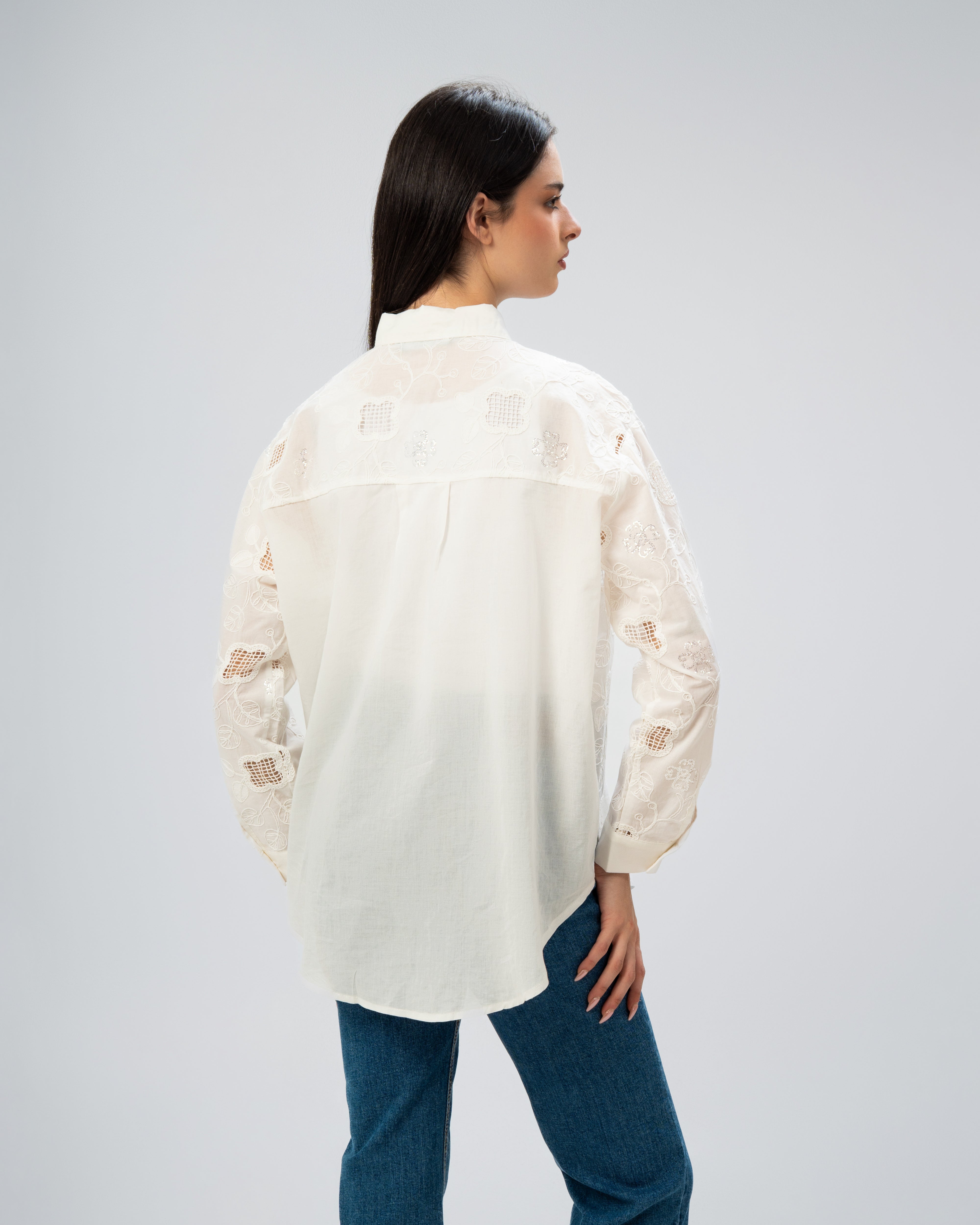 embroidered checkered shirt