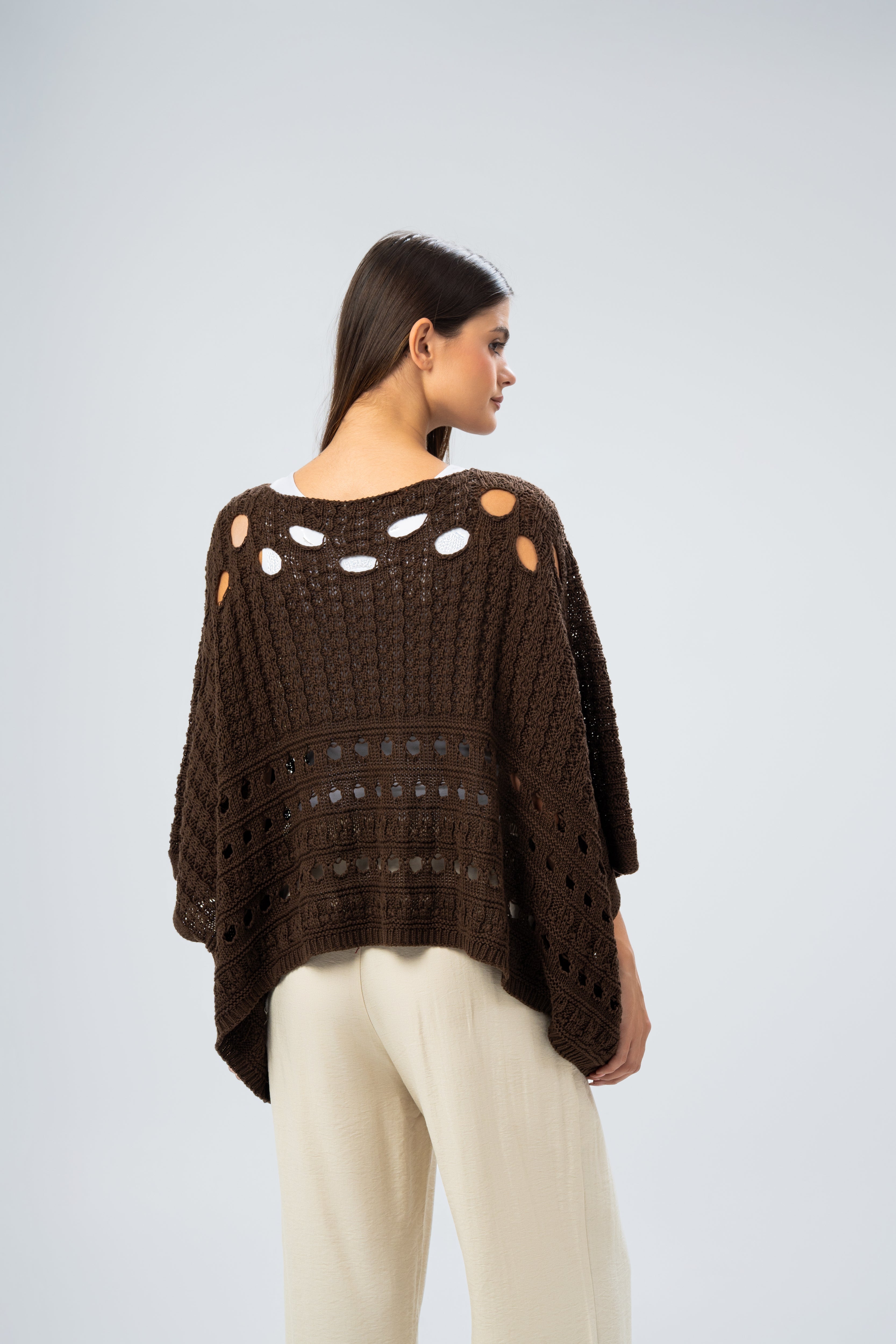 Knitwear Pullover - With Cutout Circles