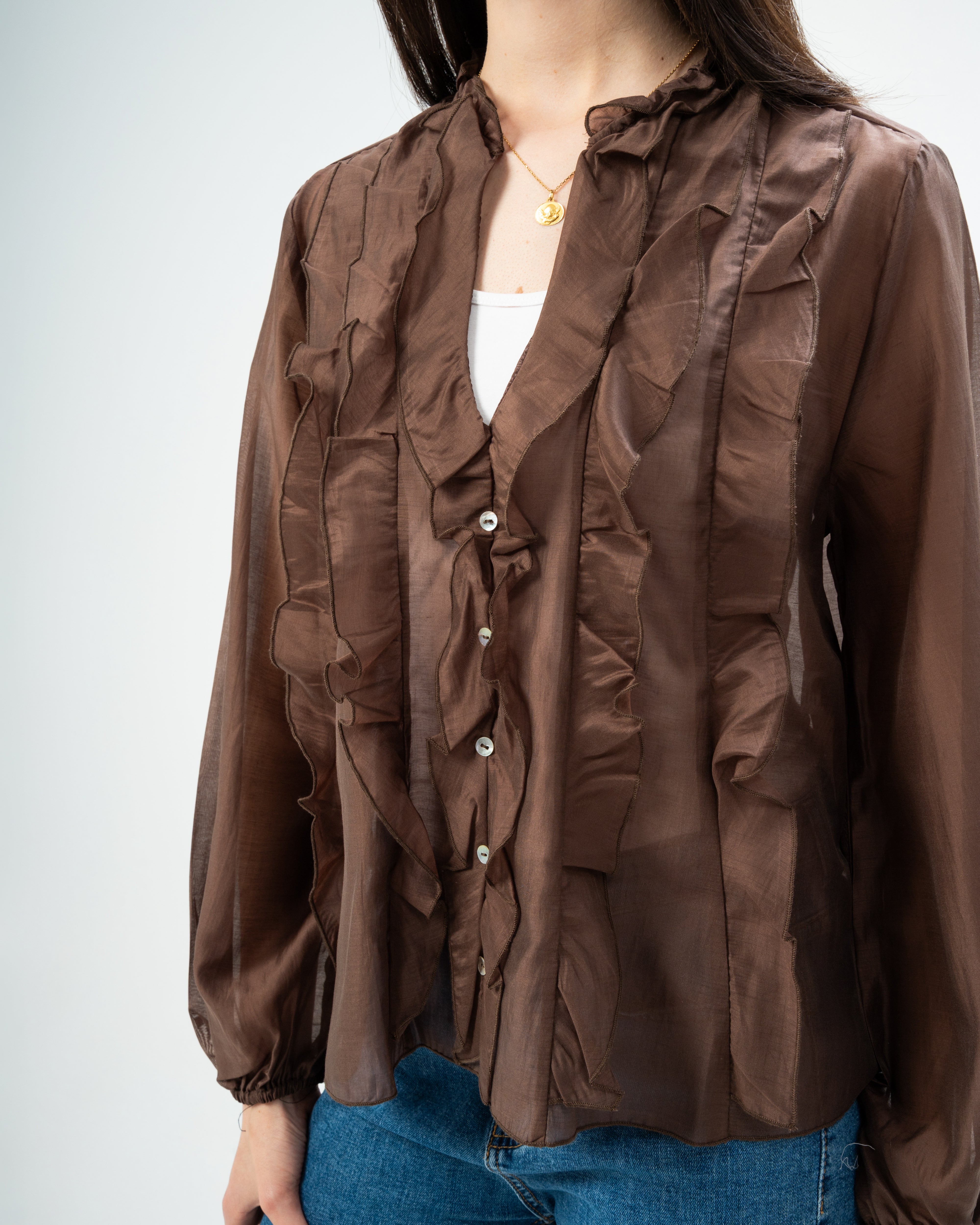 Plain chemise with ruffles