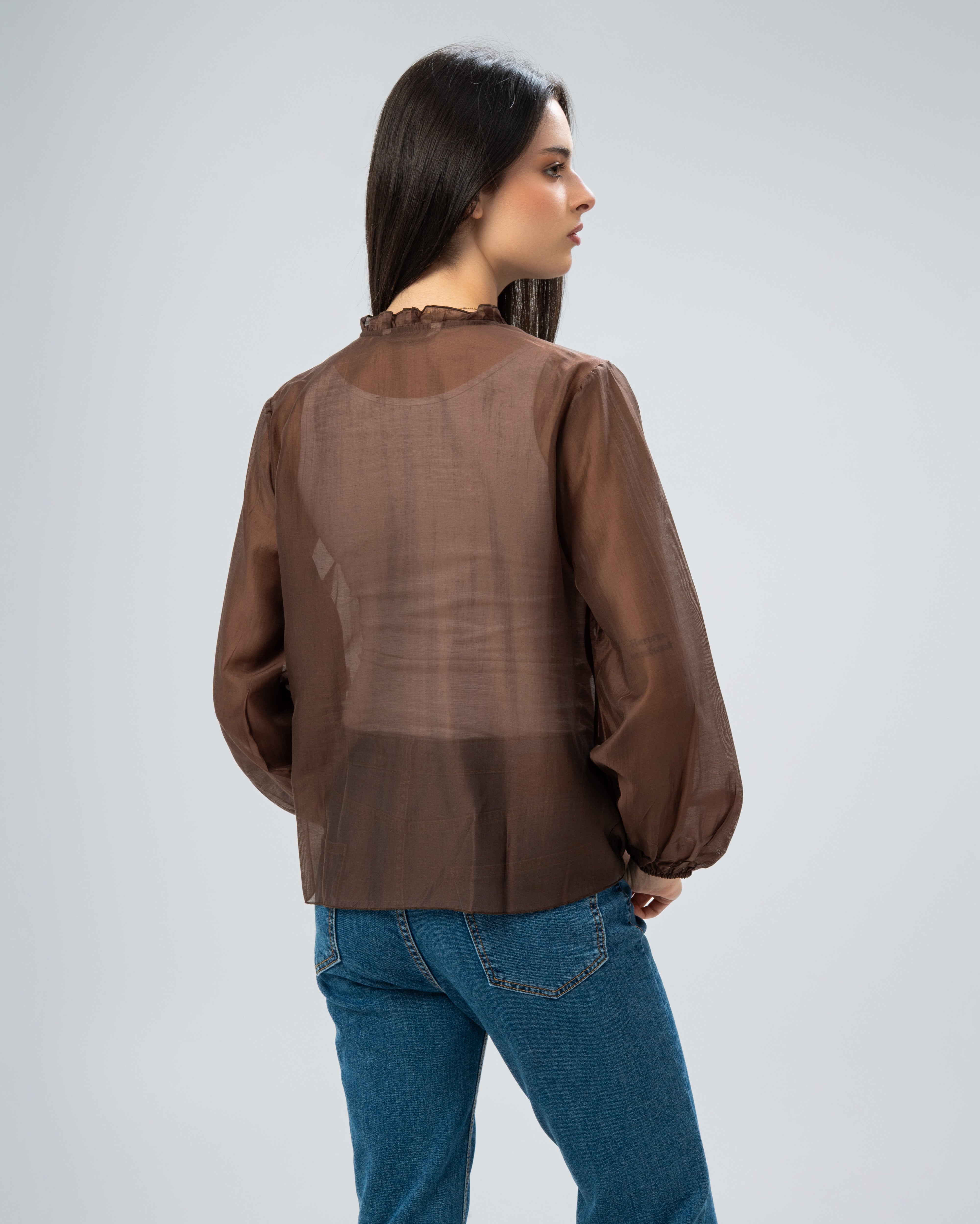 Plain chemise with ruffles