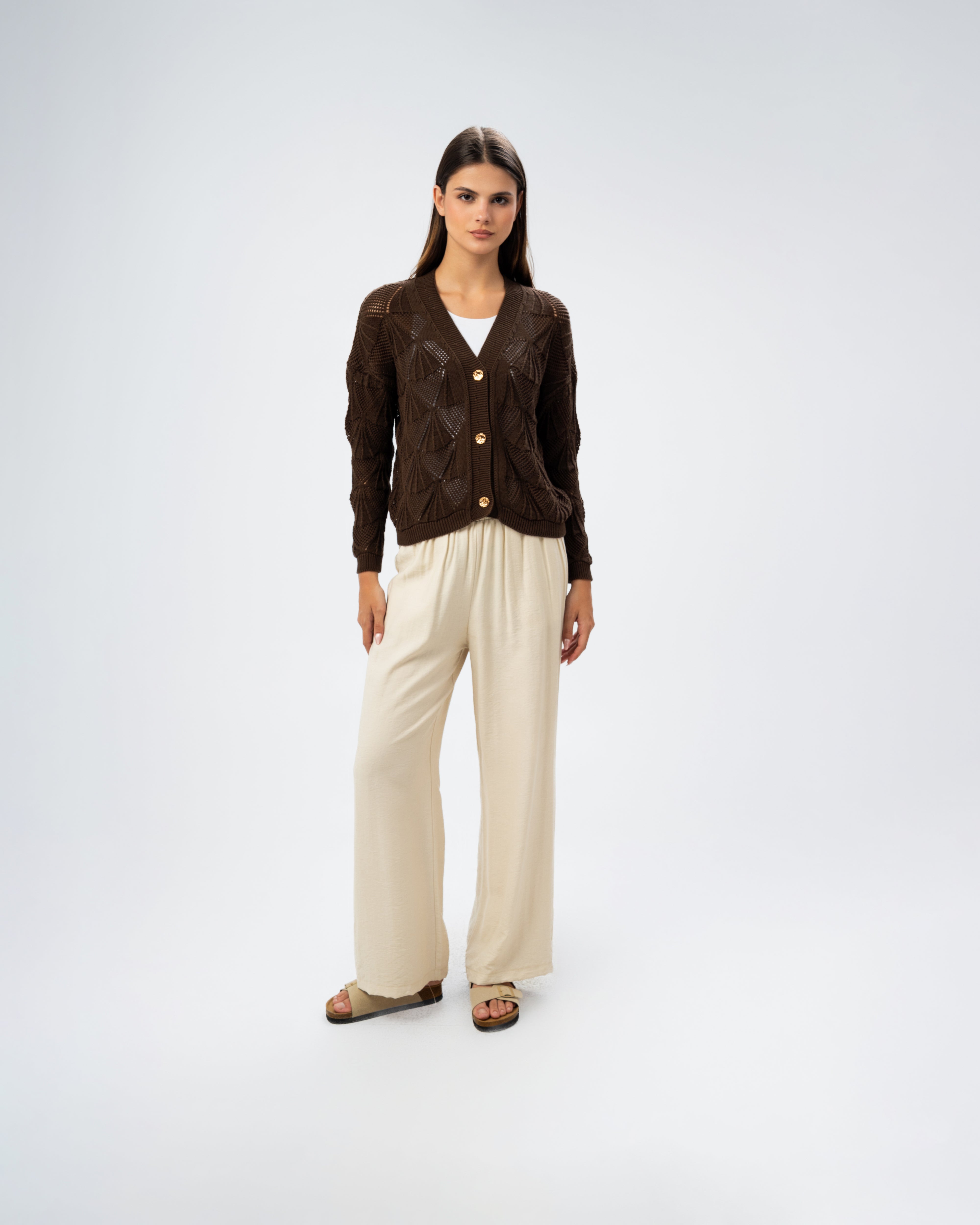 Knitwear Cardigan - With Gold Buttons