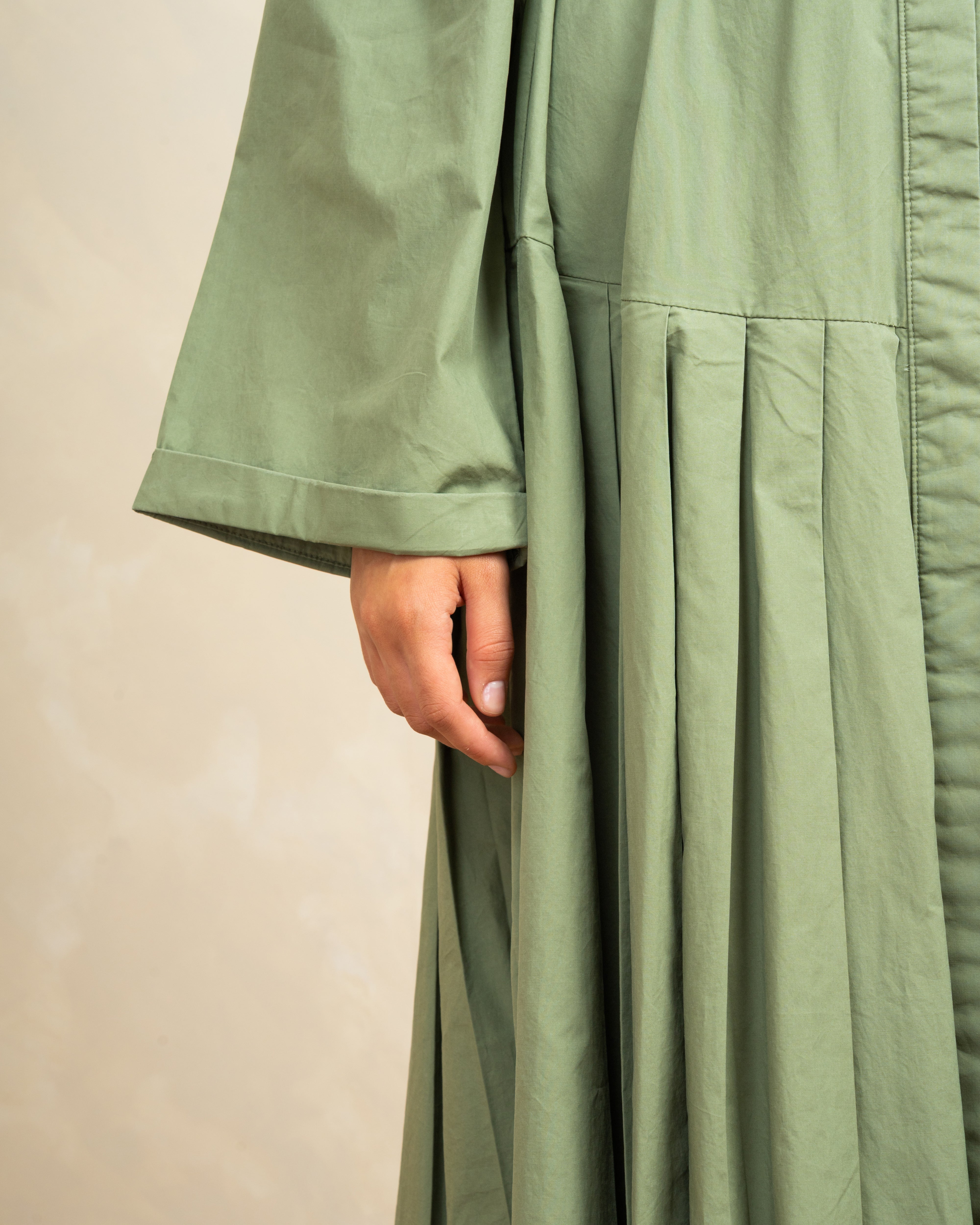 Wide Dress With Belt And Wide Sleeves