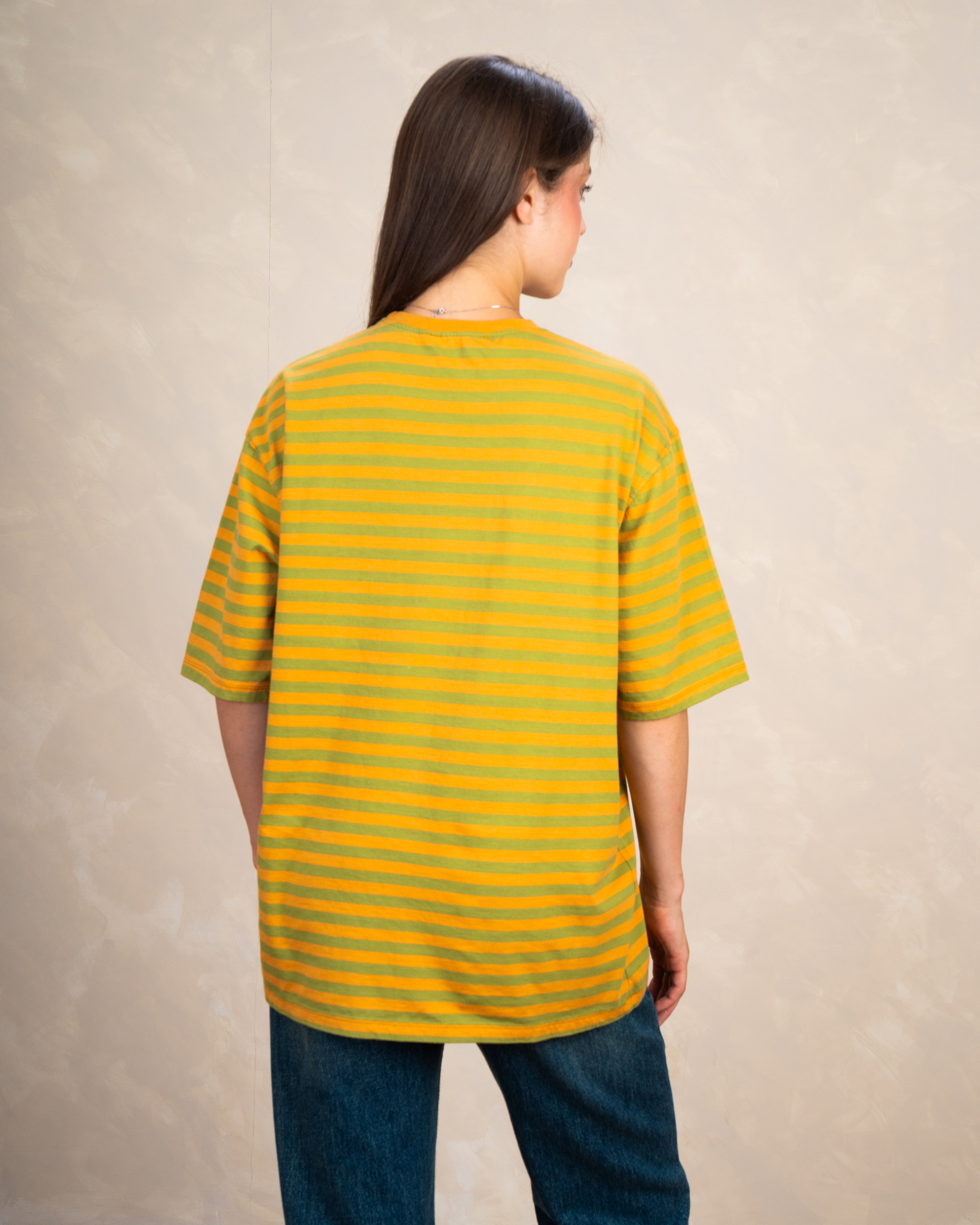 Long Colorful Striped Basic Top
