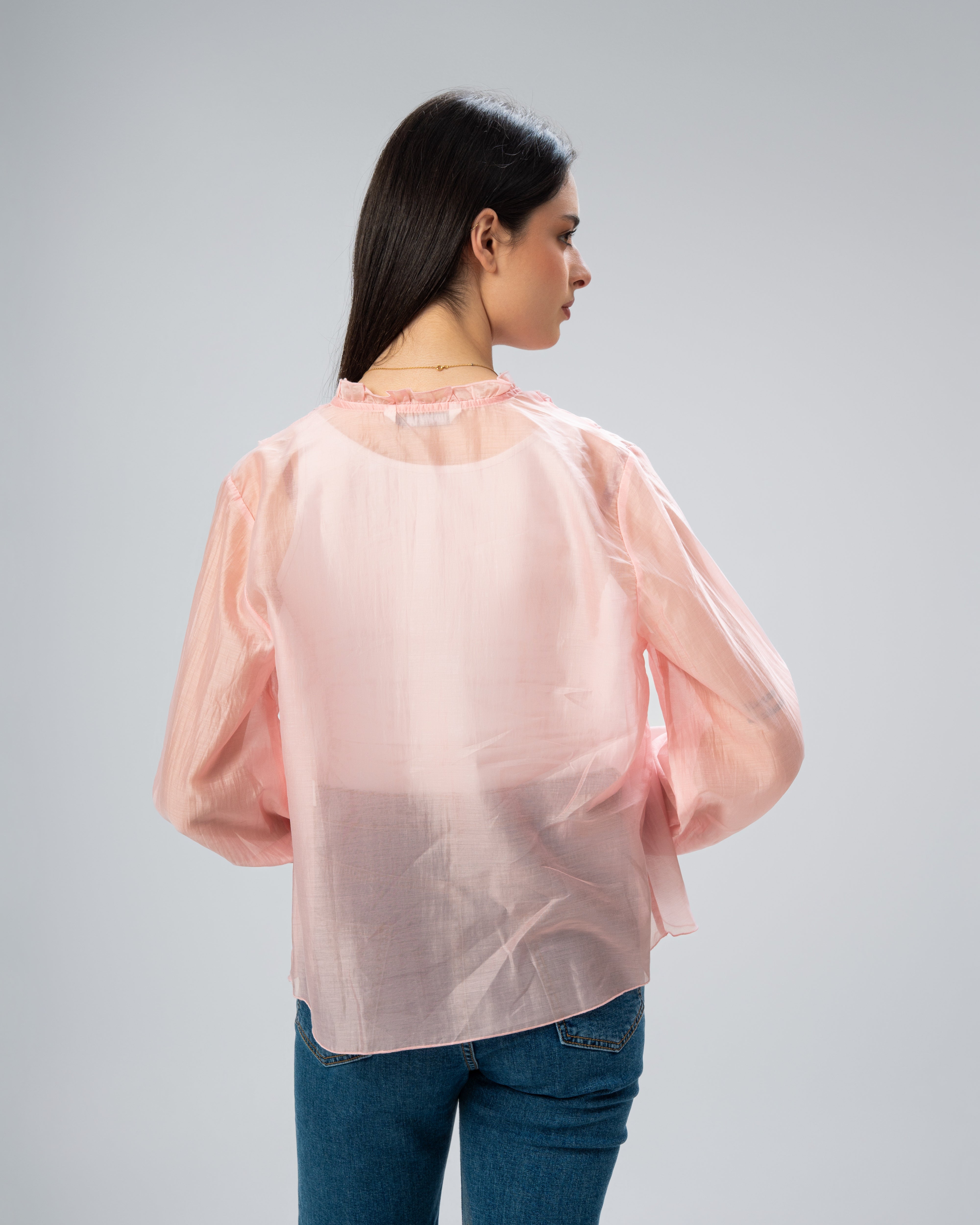 Plain chemise with ruffles