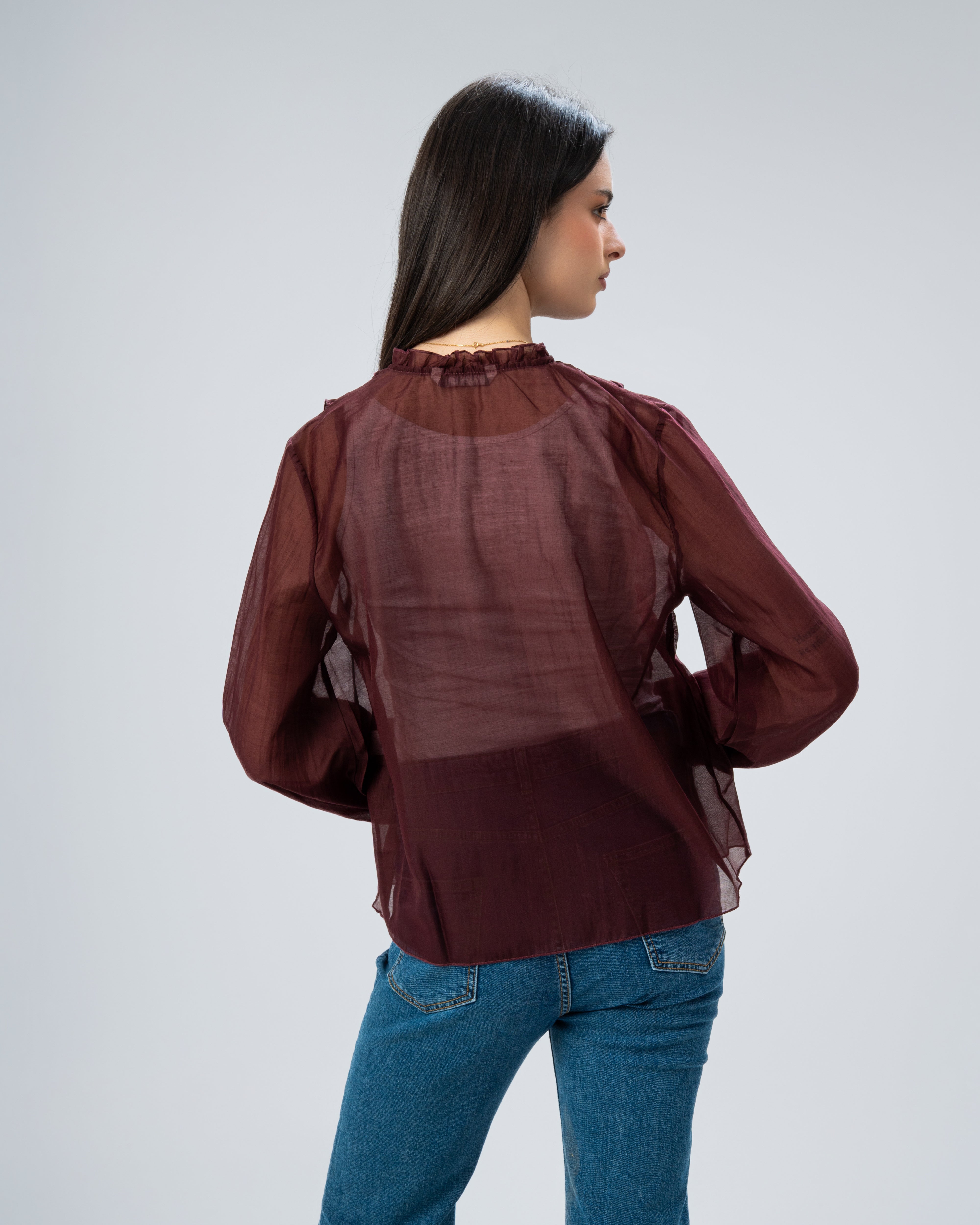 Plain chemise with ruffles