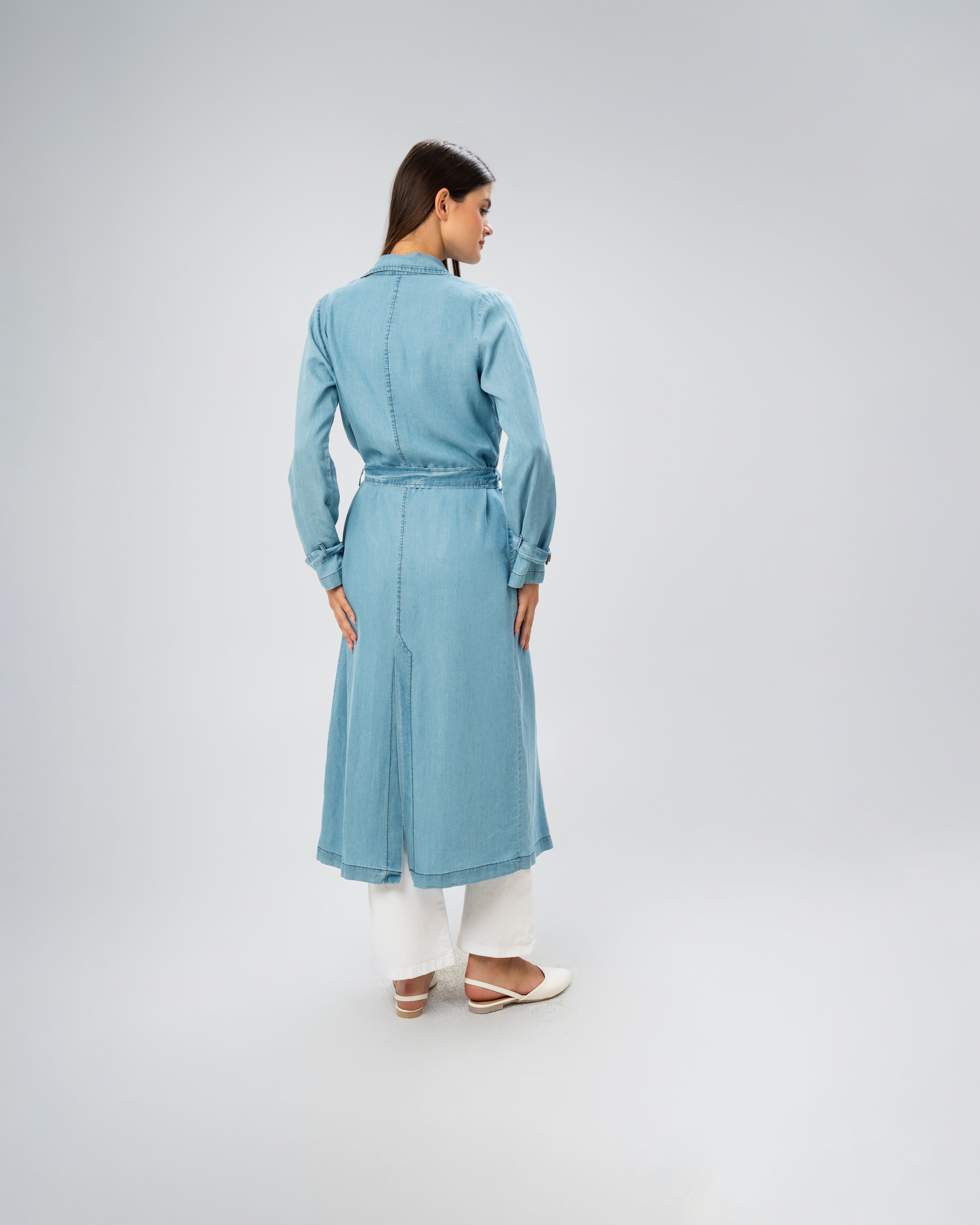 Denim Kimono With Belt