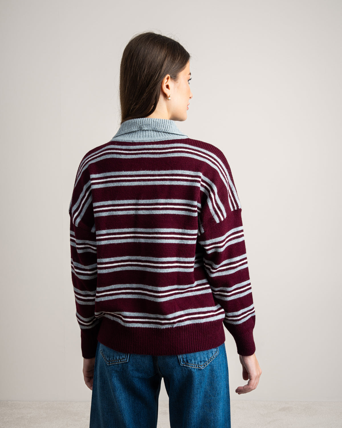 Knitwear Pullover With Contrast Collar