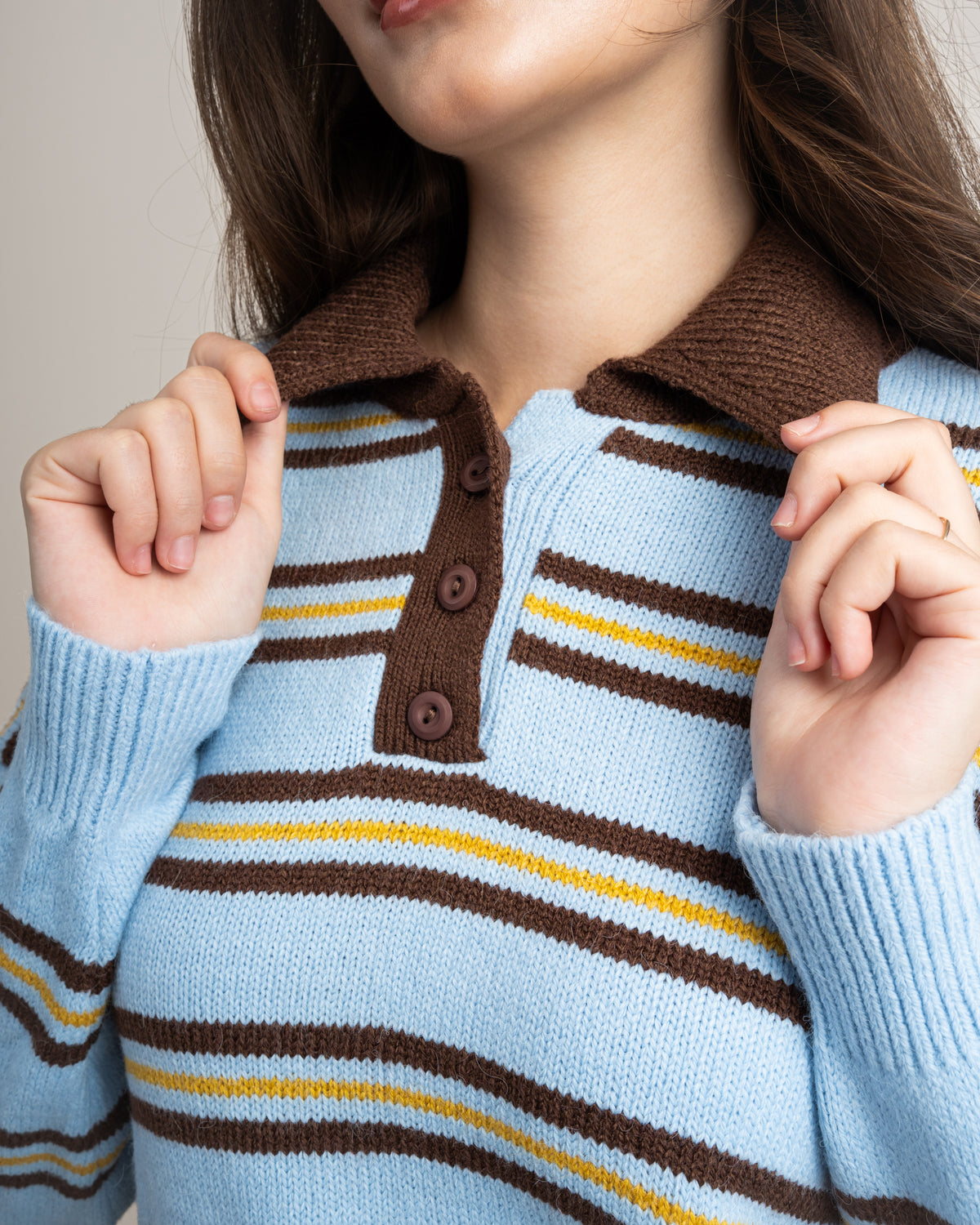 Knitwear Pullover With Contrast Collar