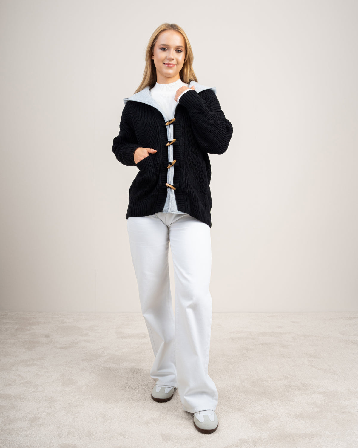 Knitwear Cardigan With Wooden Buttons