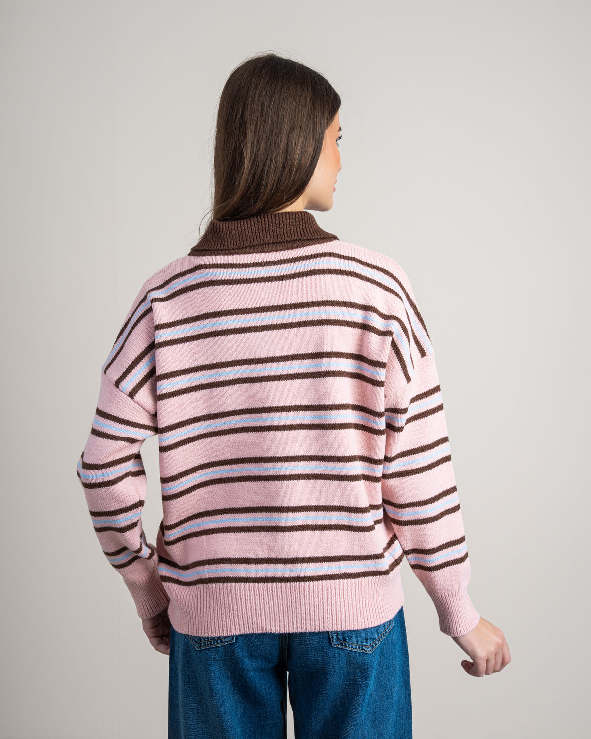 Knitwear Pullover With Contrast Collar