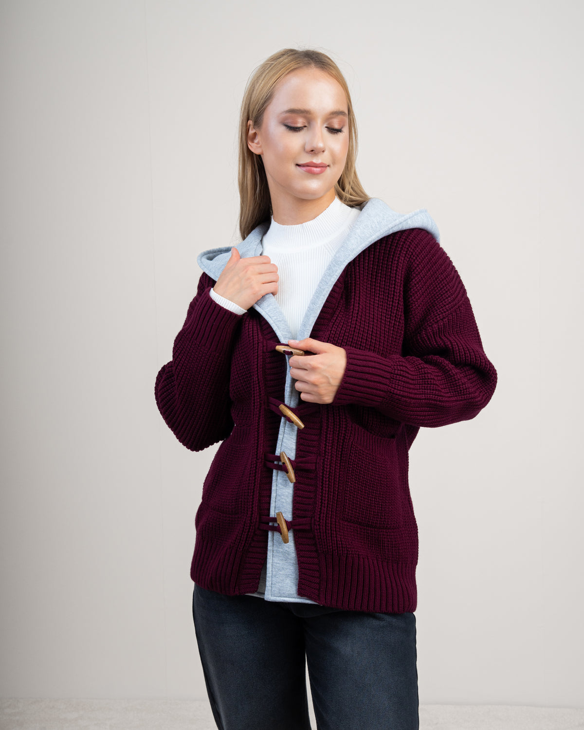 Knitwear Cardigan With Wooden Buttons
