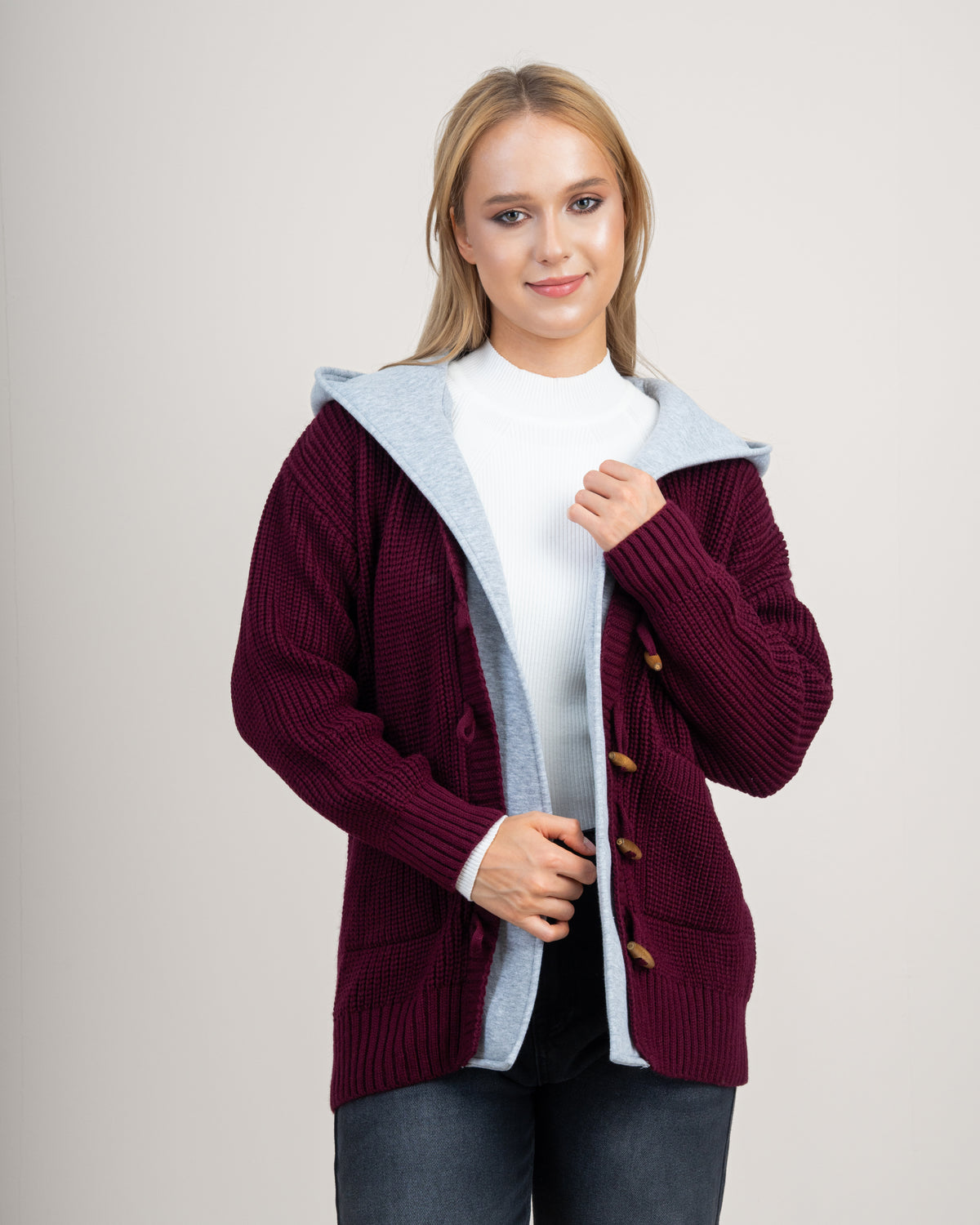 Knitwear Cardigan With Wooden Buttons