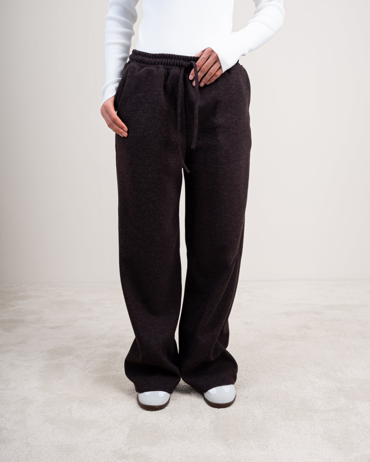 Wool Trousers With Drawstring Waist