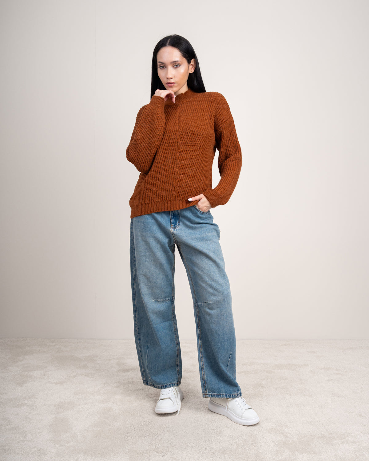 Knitwear Pullover With Cable Detail