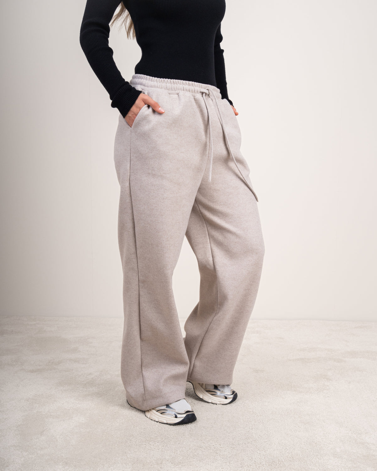 Wool Trousers With Drawstring Waist