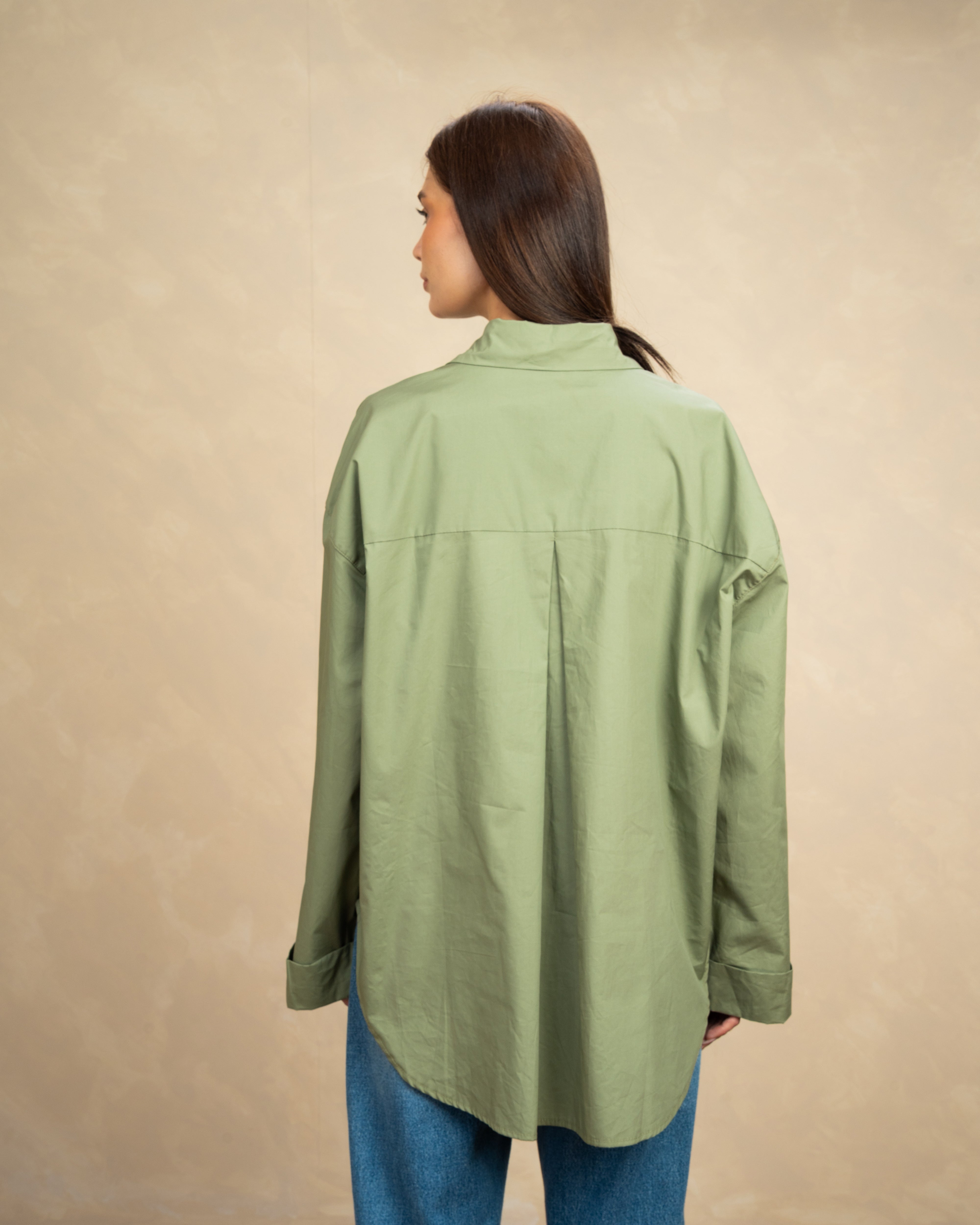 Poplin Shirt With Gold Buttons