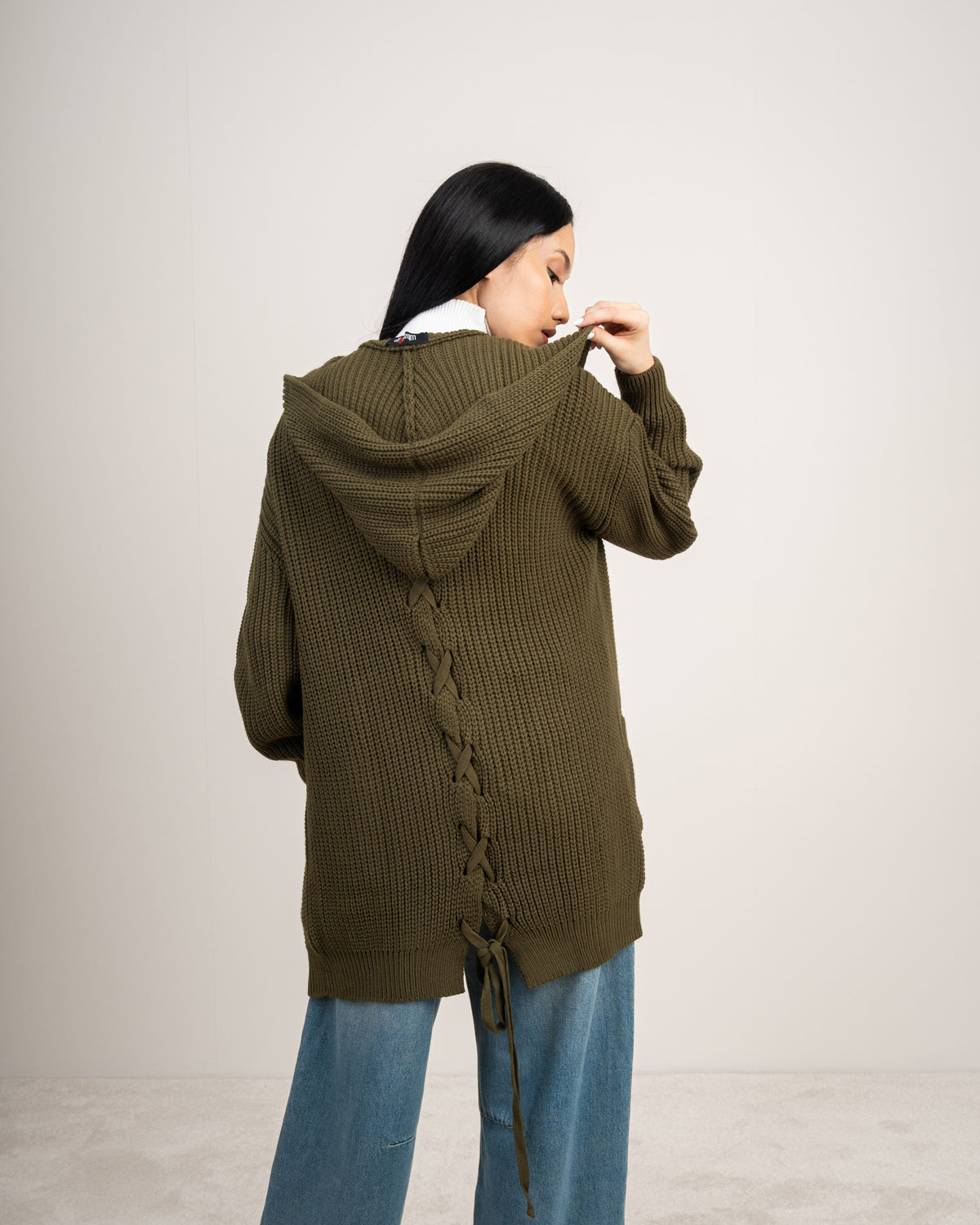 Knitwear Cardigan With Cable - Knit Back