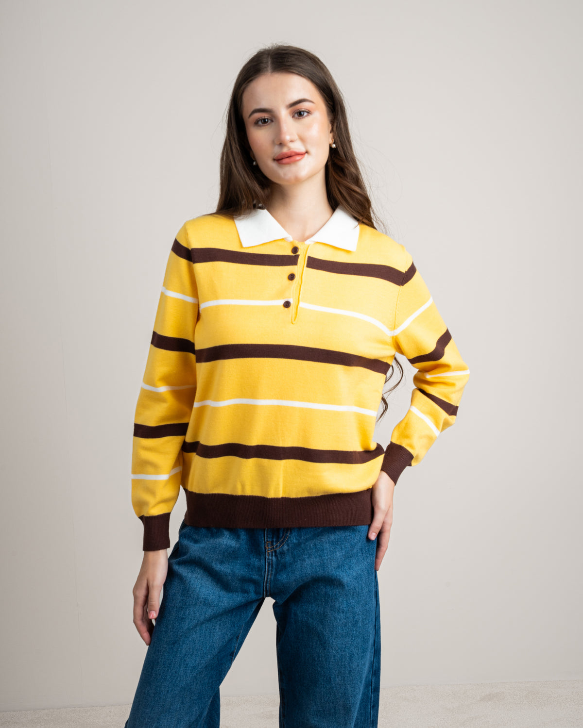 Simple Striped Knitwear Pullover