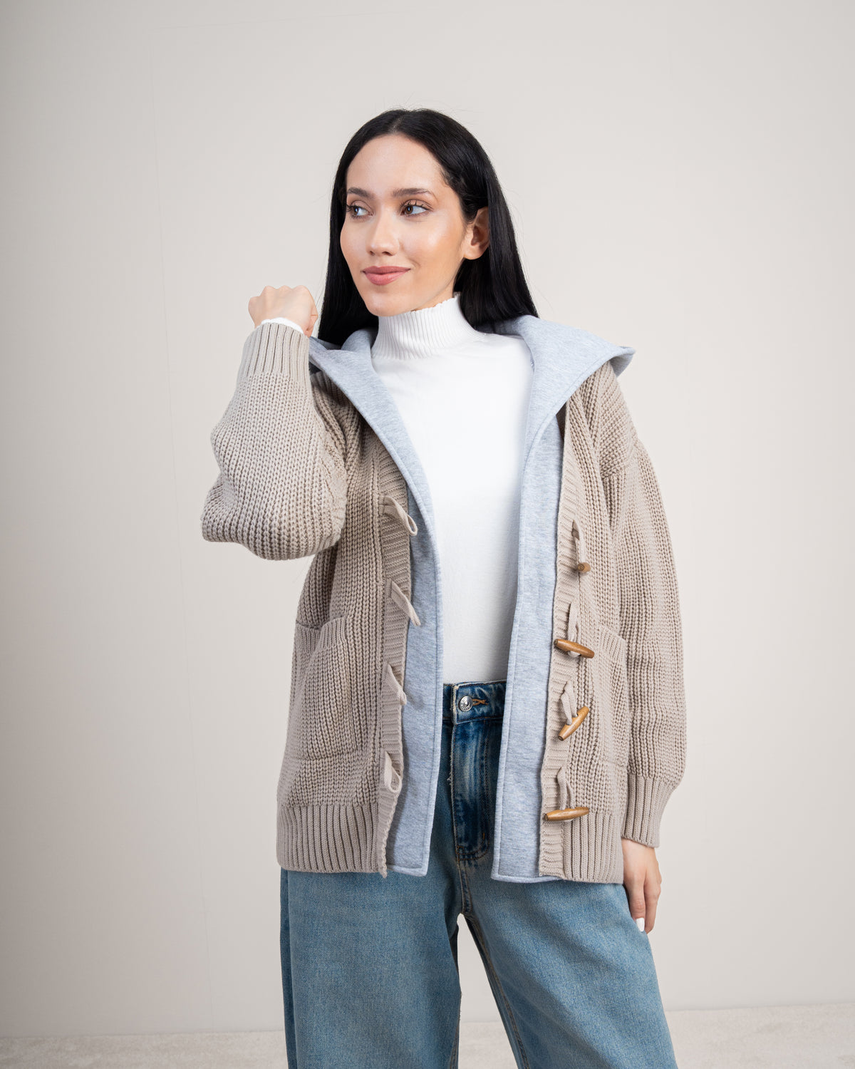 Knitwear Cardigan With Wooden Buttons