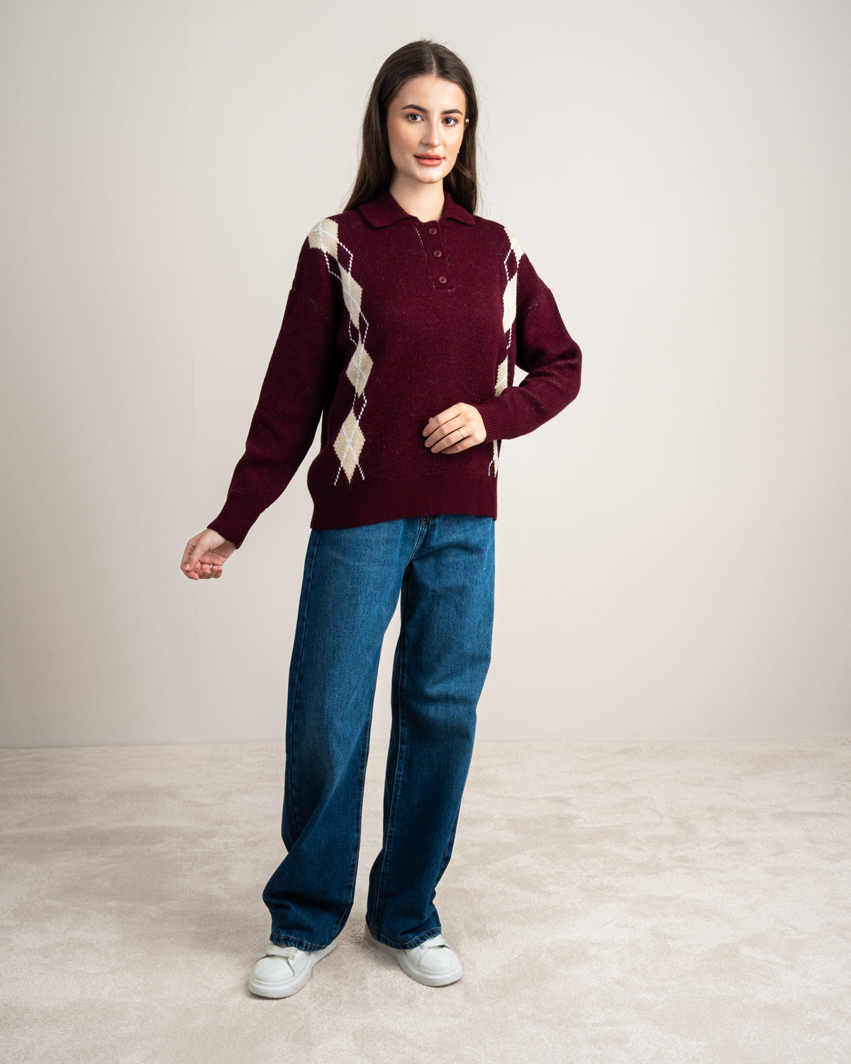 Knitwear Pullover - With Side Embroidery
