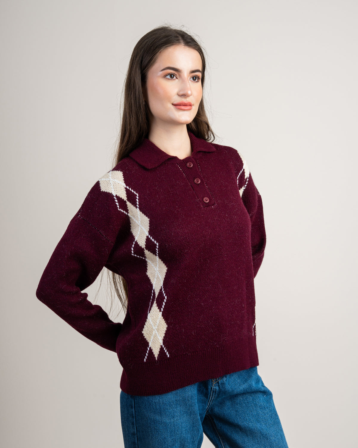 Knitwear Pullover - With Side Embroidery
