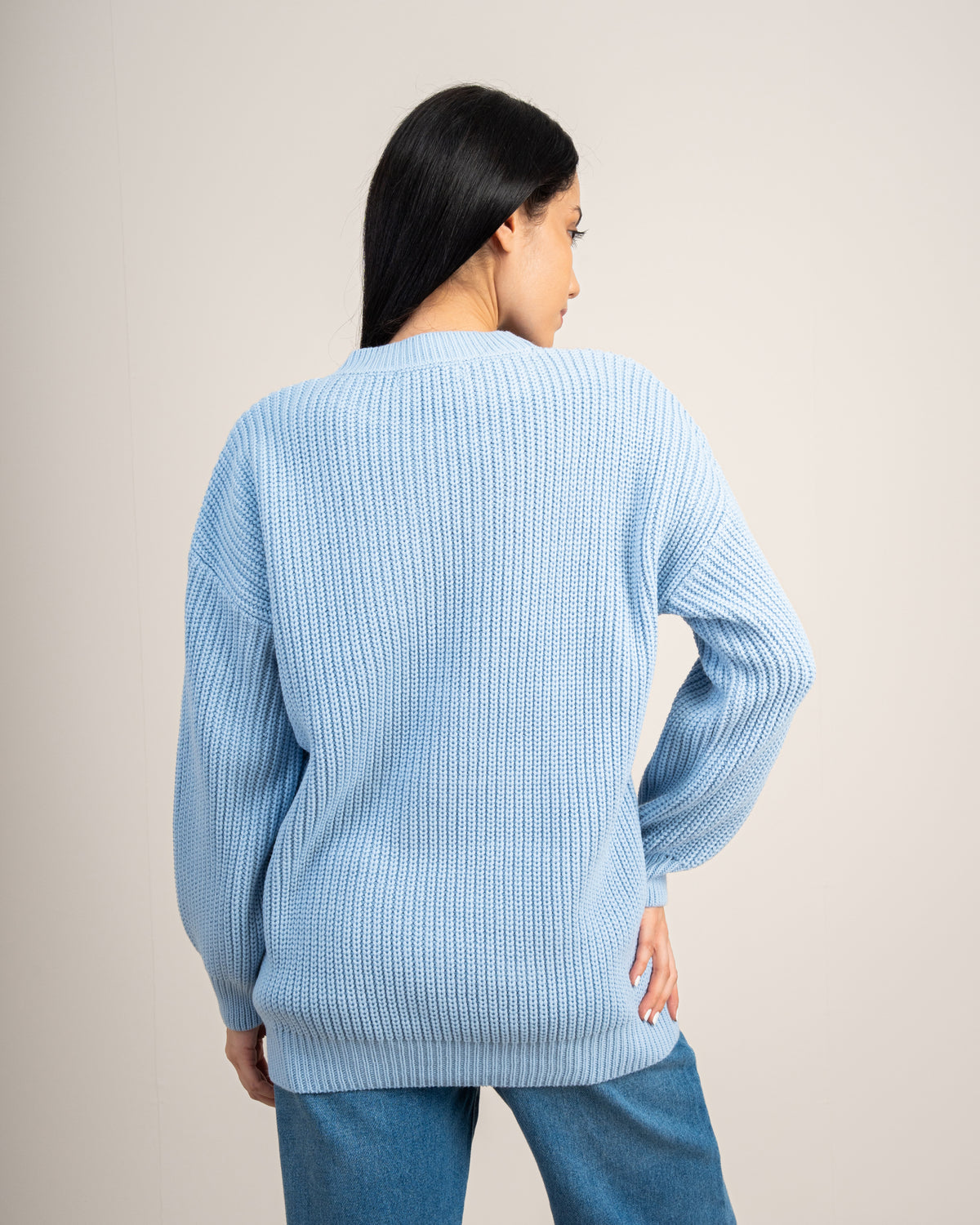 Plain Textured Knitwear Pullover