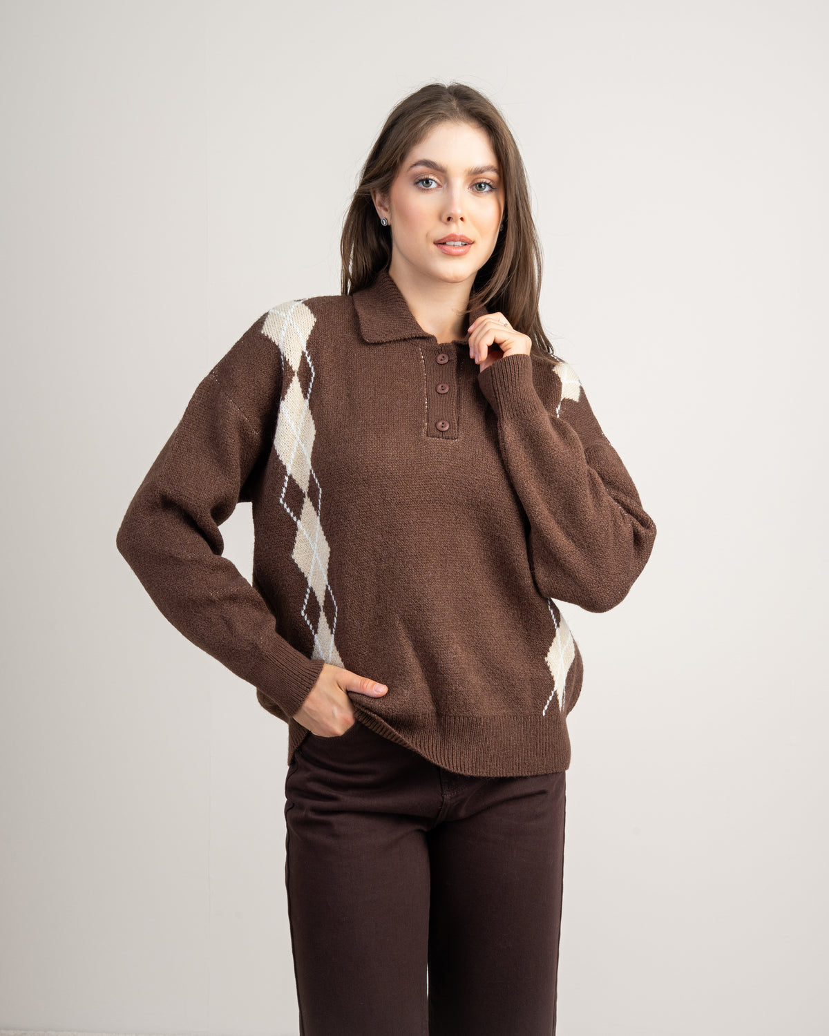 Knitwear Pullover - With Side Embroidery