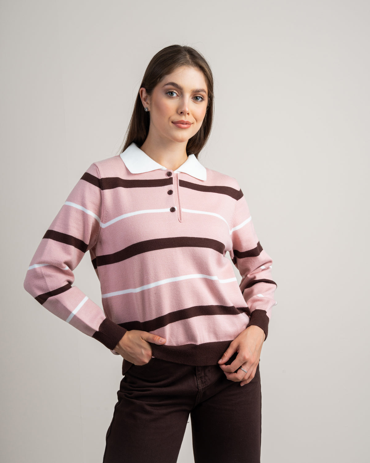 Simple Striped Knitwear Pullover