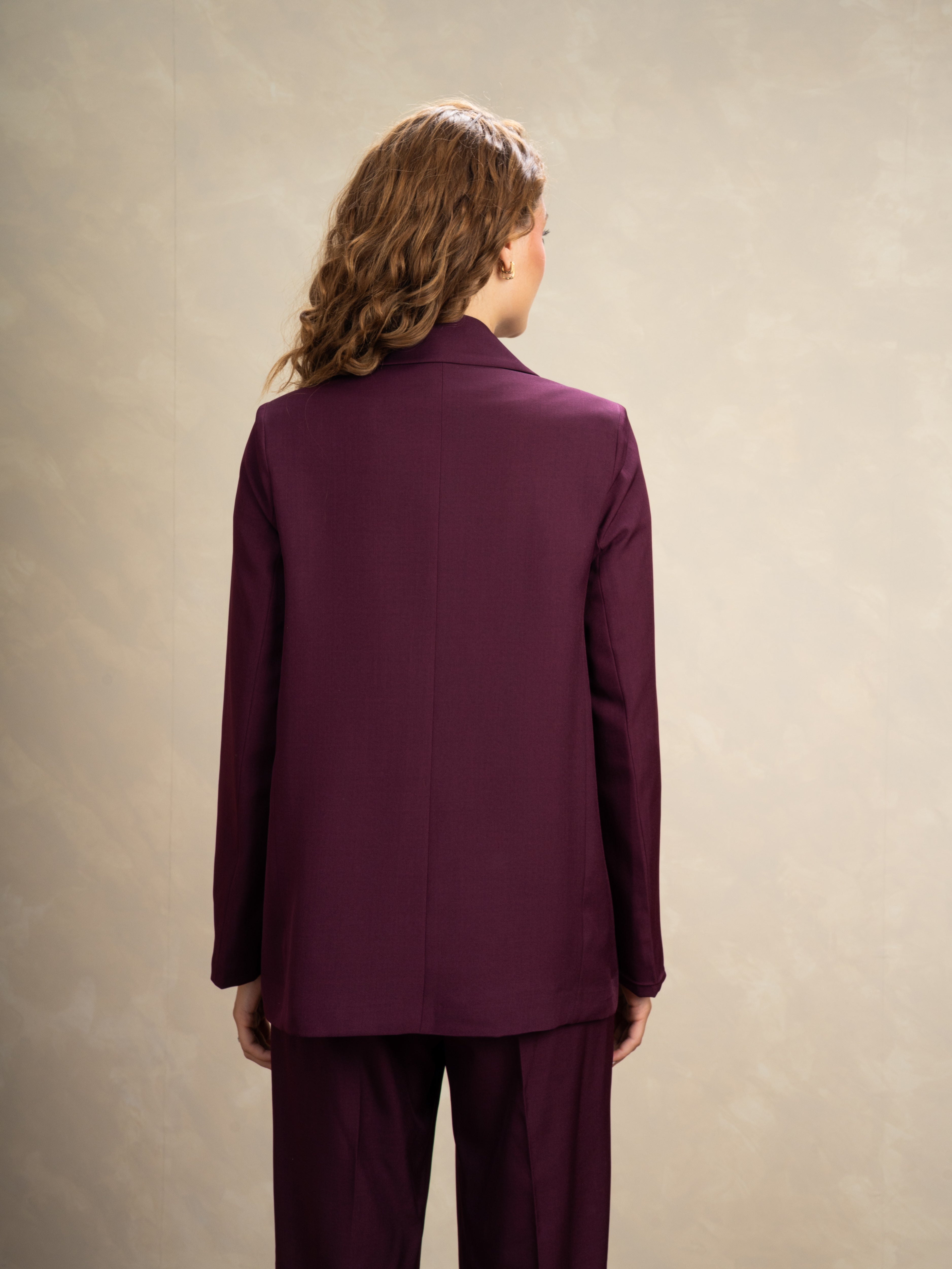 Long Single Button Formal Blazer