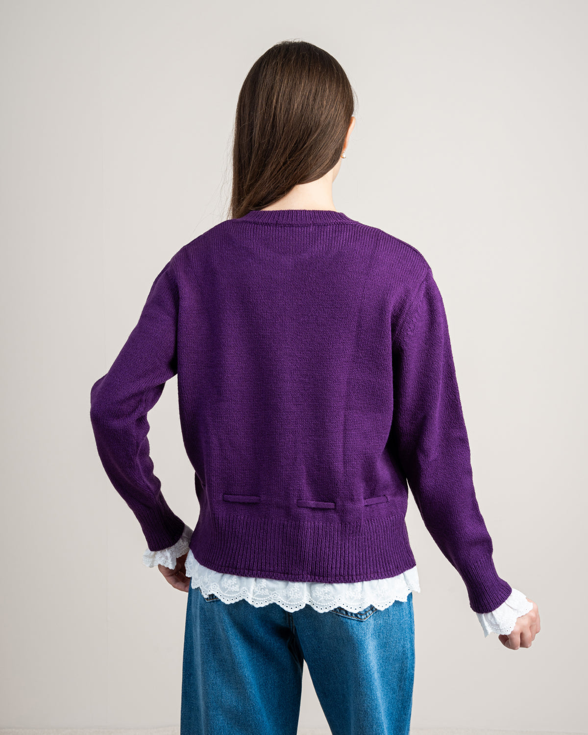 Lace Detail Knitwear Pullover