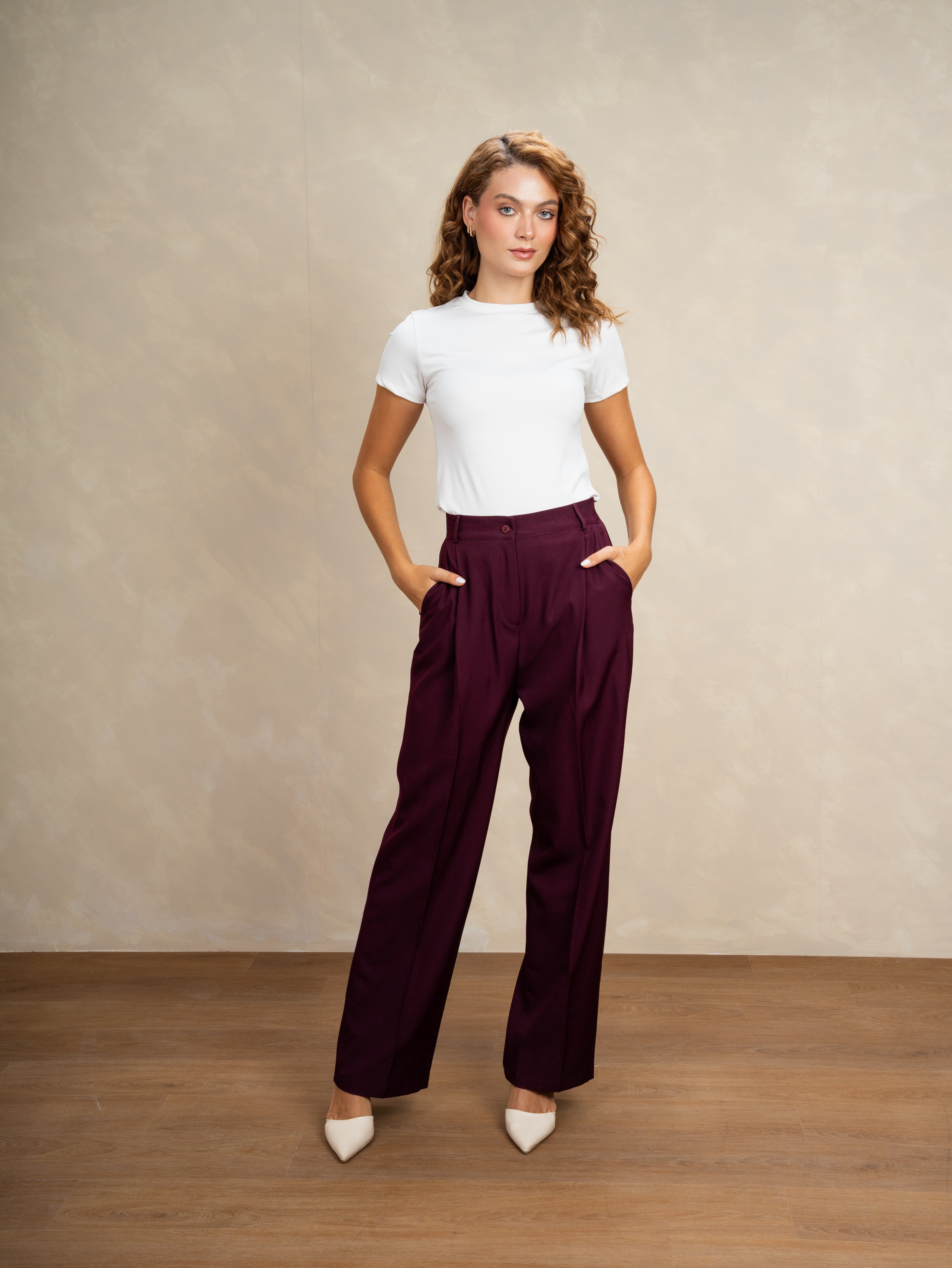 Classic Straight Leg - Trouser With Waist Button