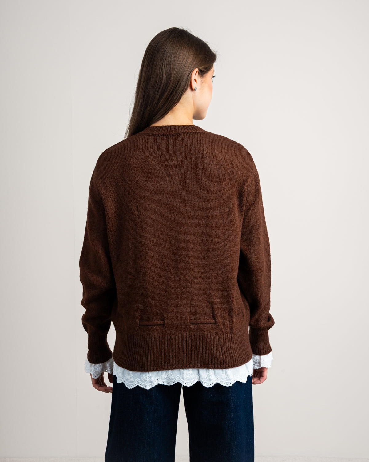 Lace Detail Knitwear Pullover