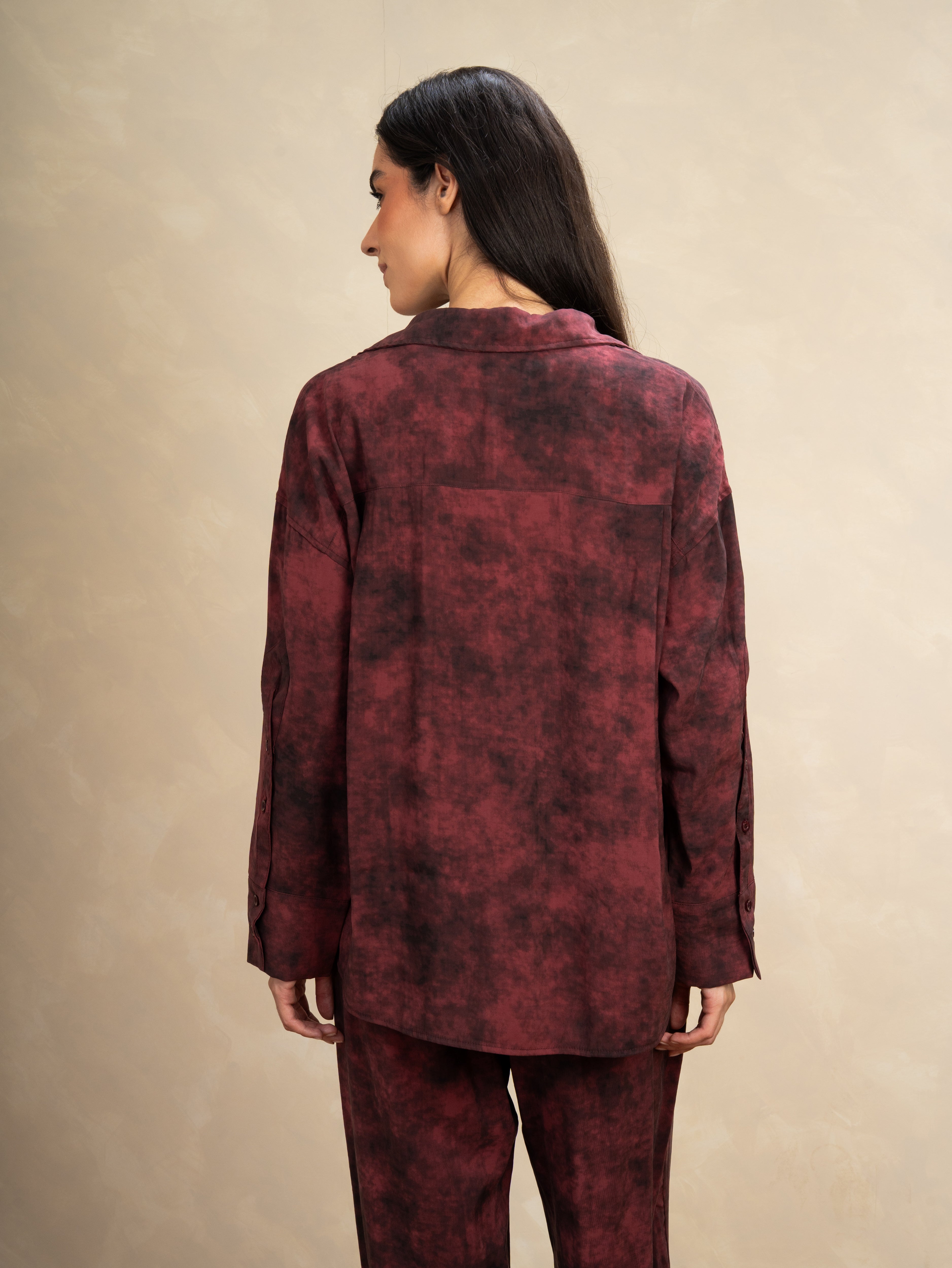 Plain Shirt With Sleeve Buttons - And Chest Pocket