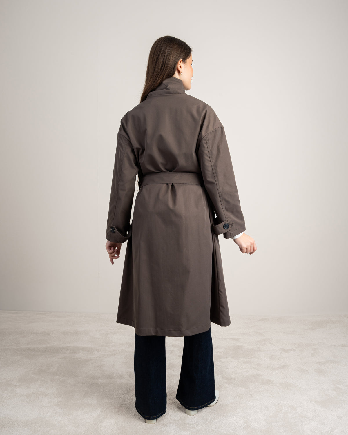 Waterproof Trench Coat - With Belt And Buttons