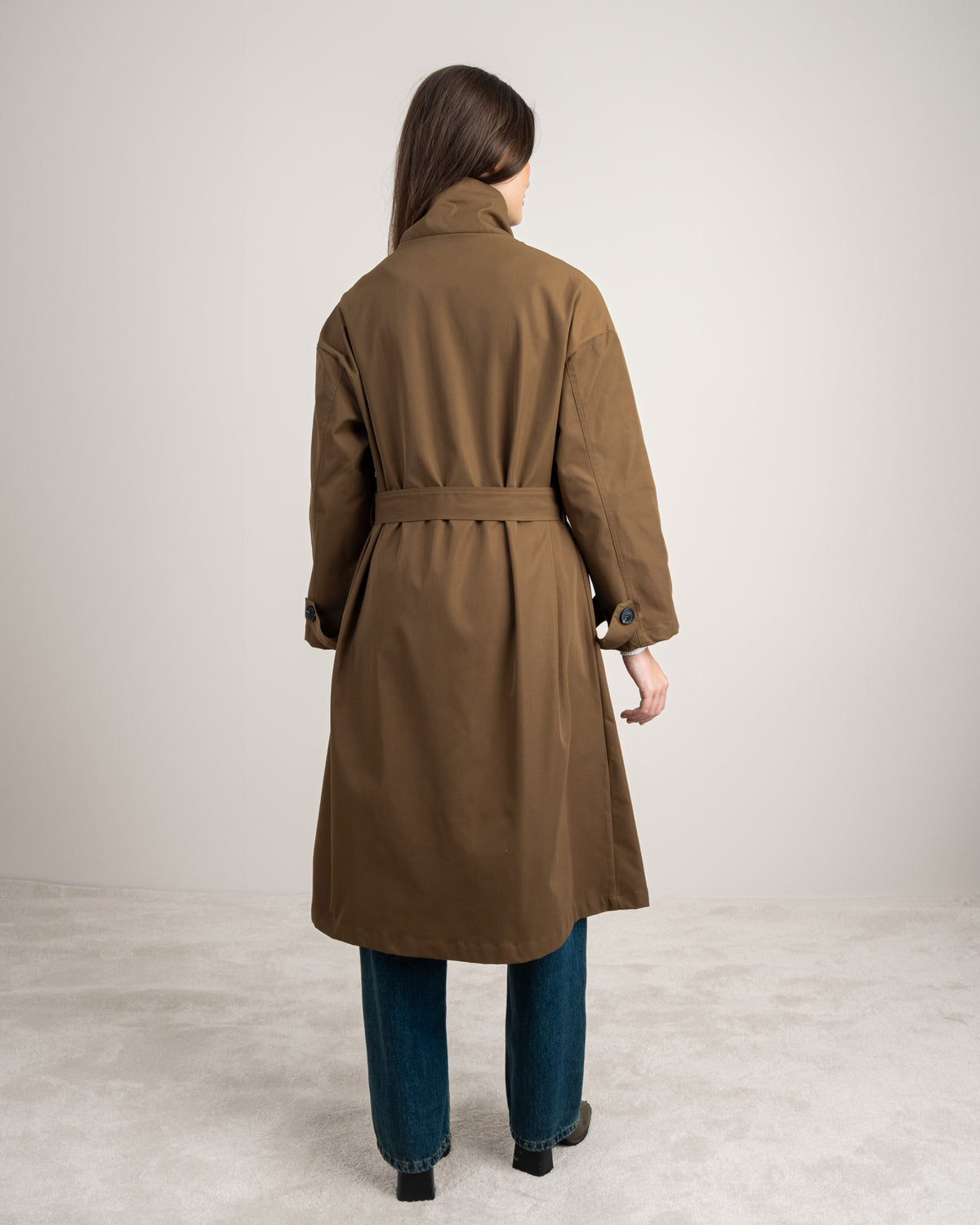 Waterproof Trench Coat - With Belt And Buttons