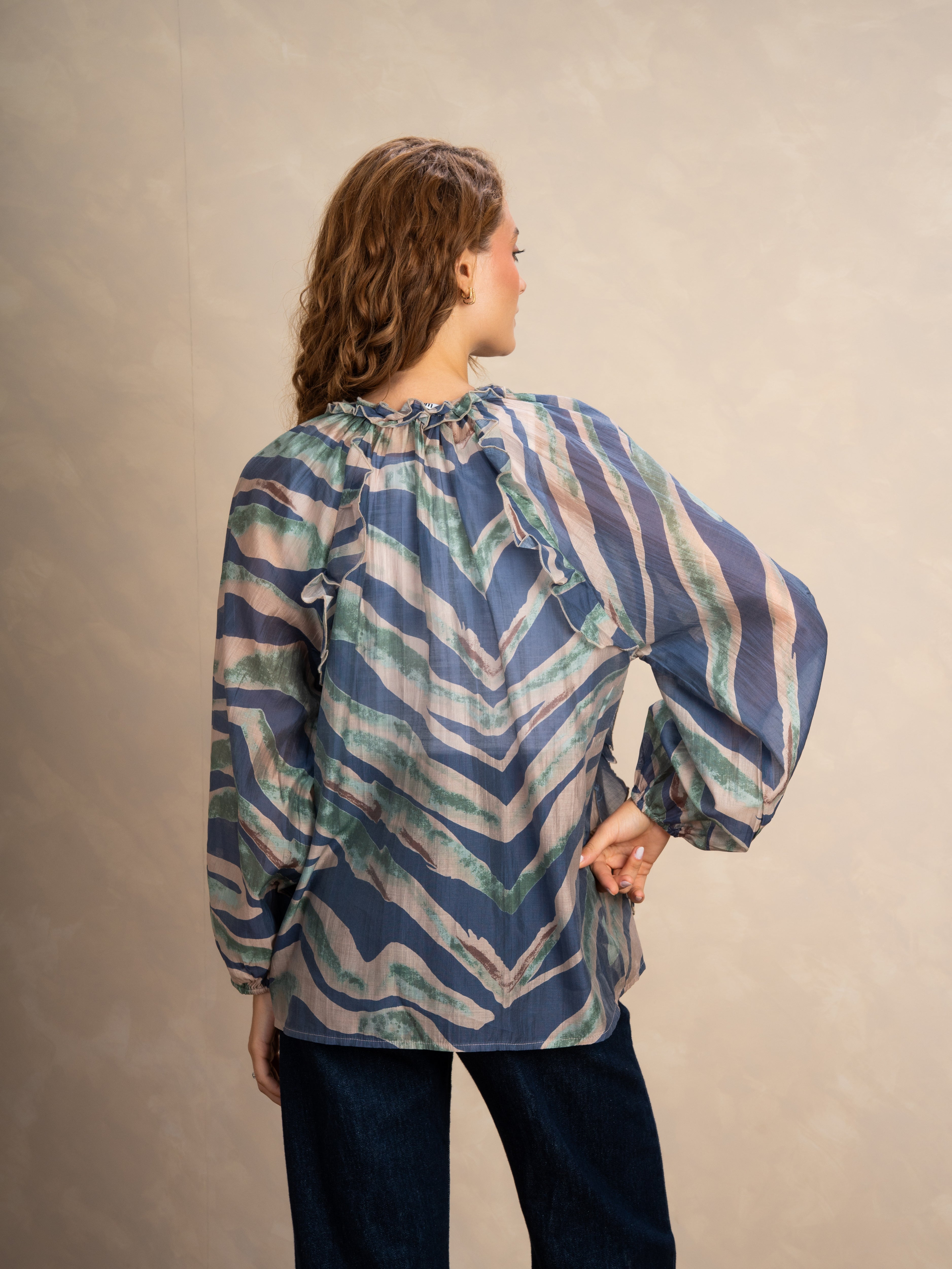 Wave Pattern Blouse