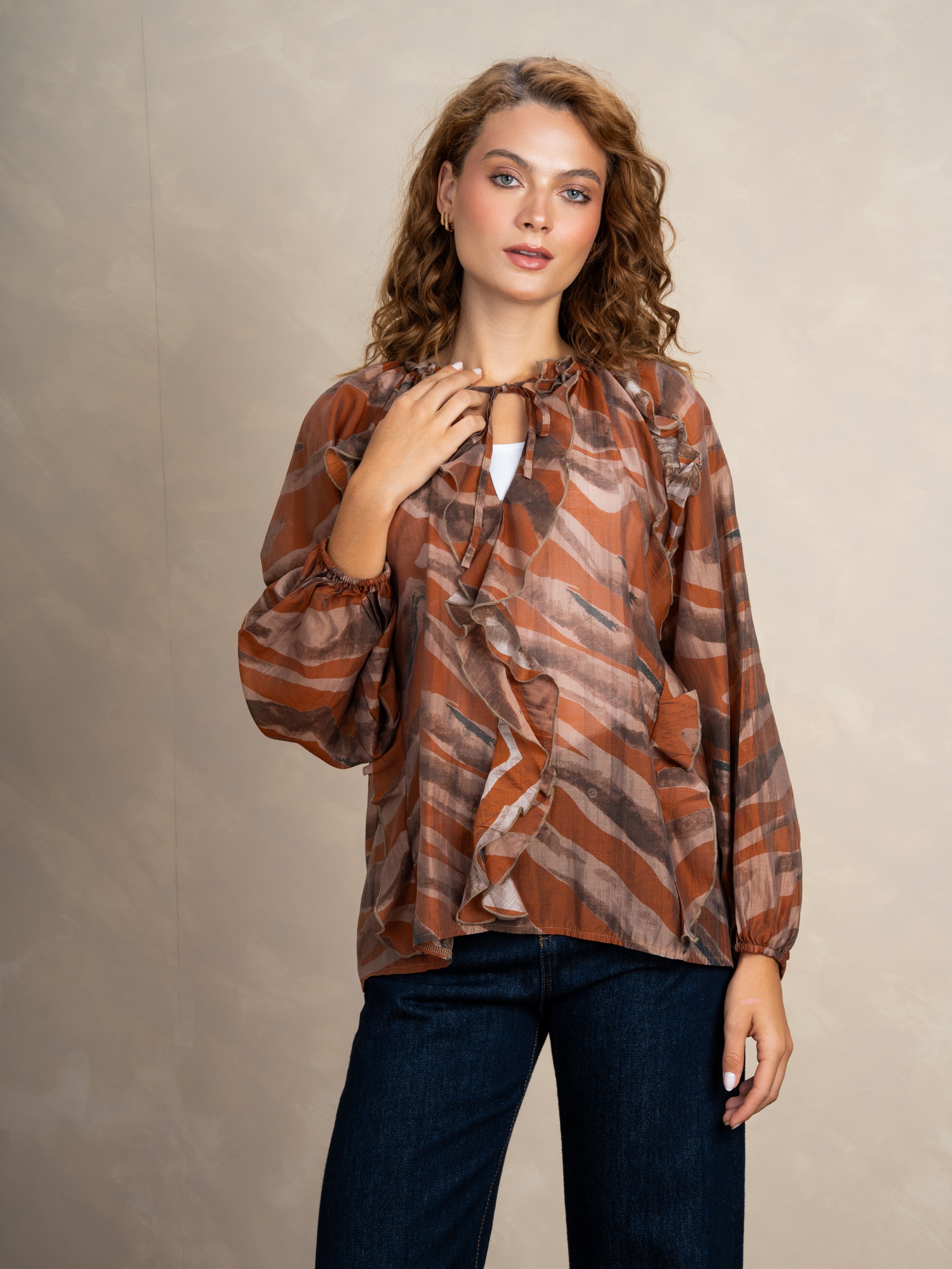 Wave Pattern Blouse