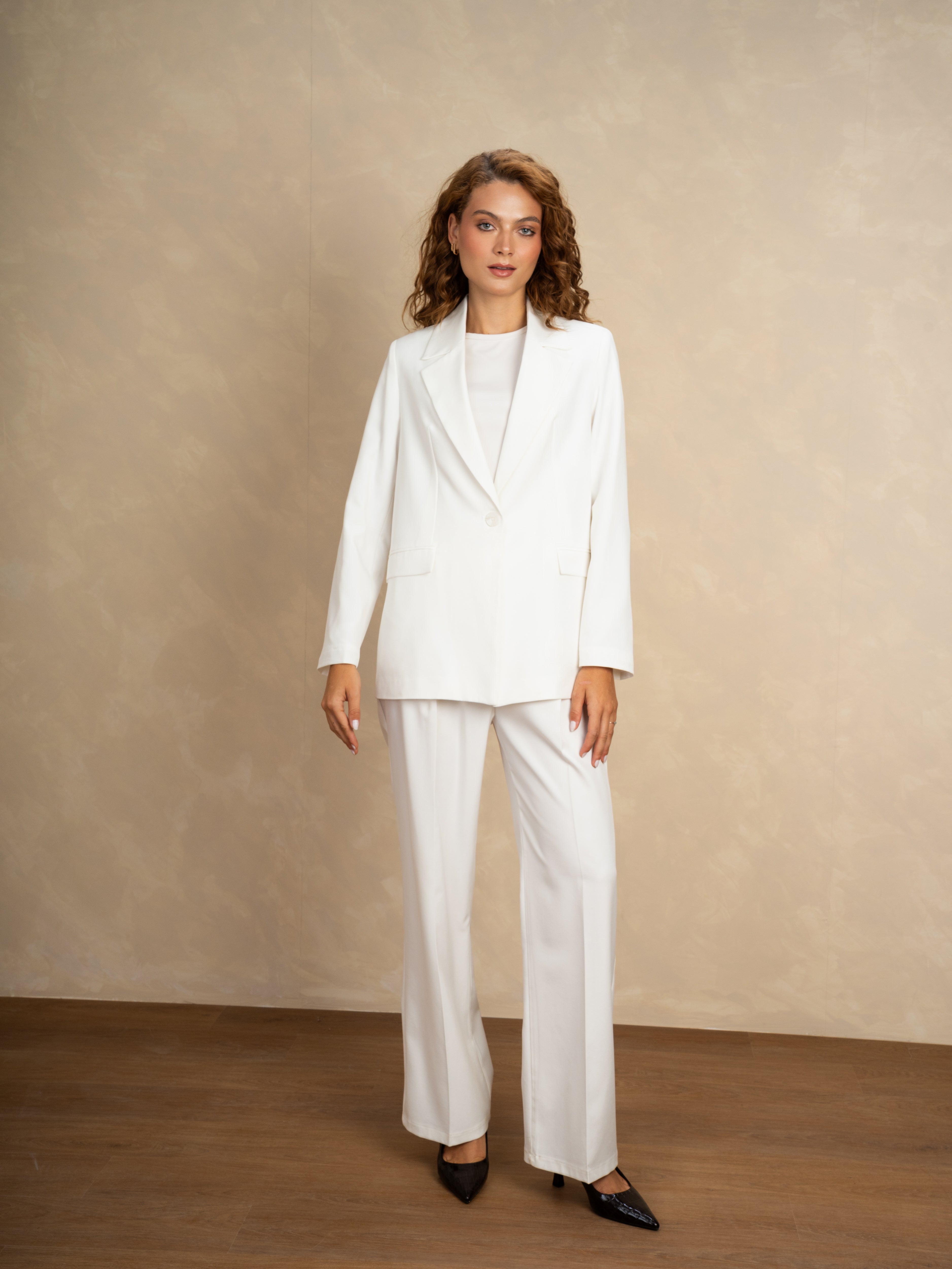 Long Single Button Formal Blazer