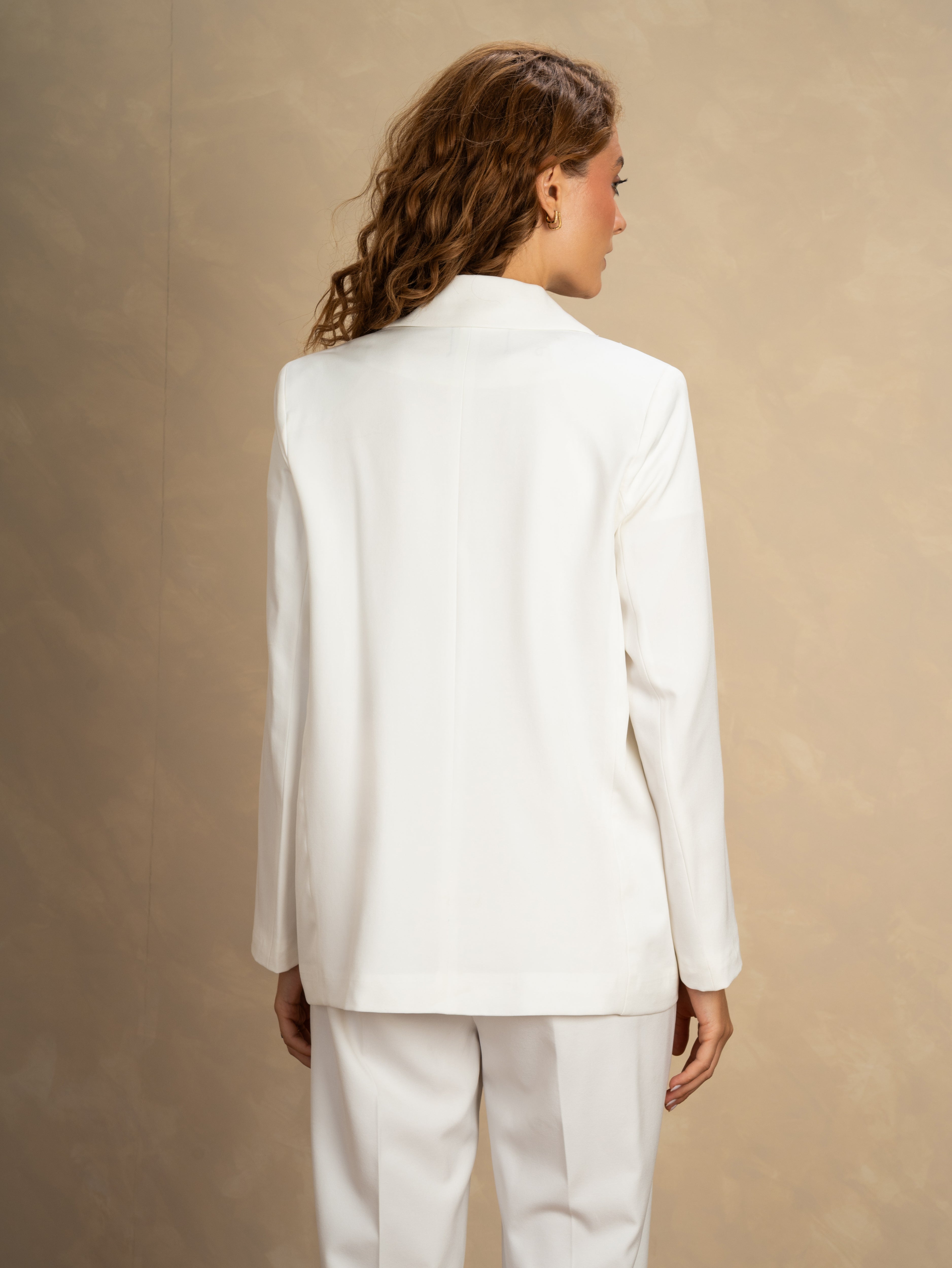 Long Single Button Formal Blazer