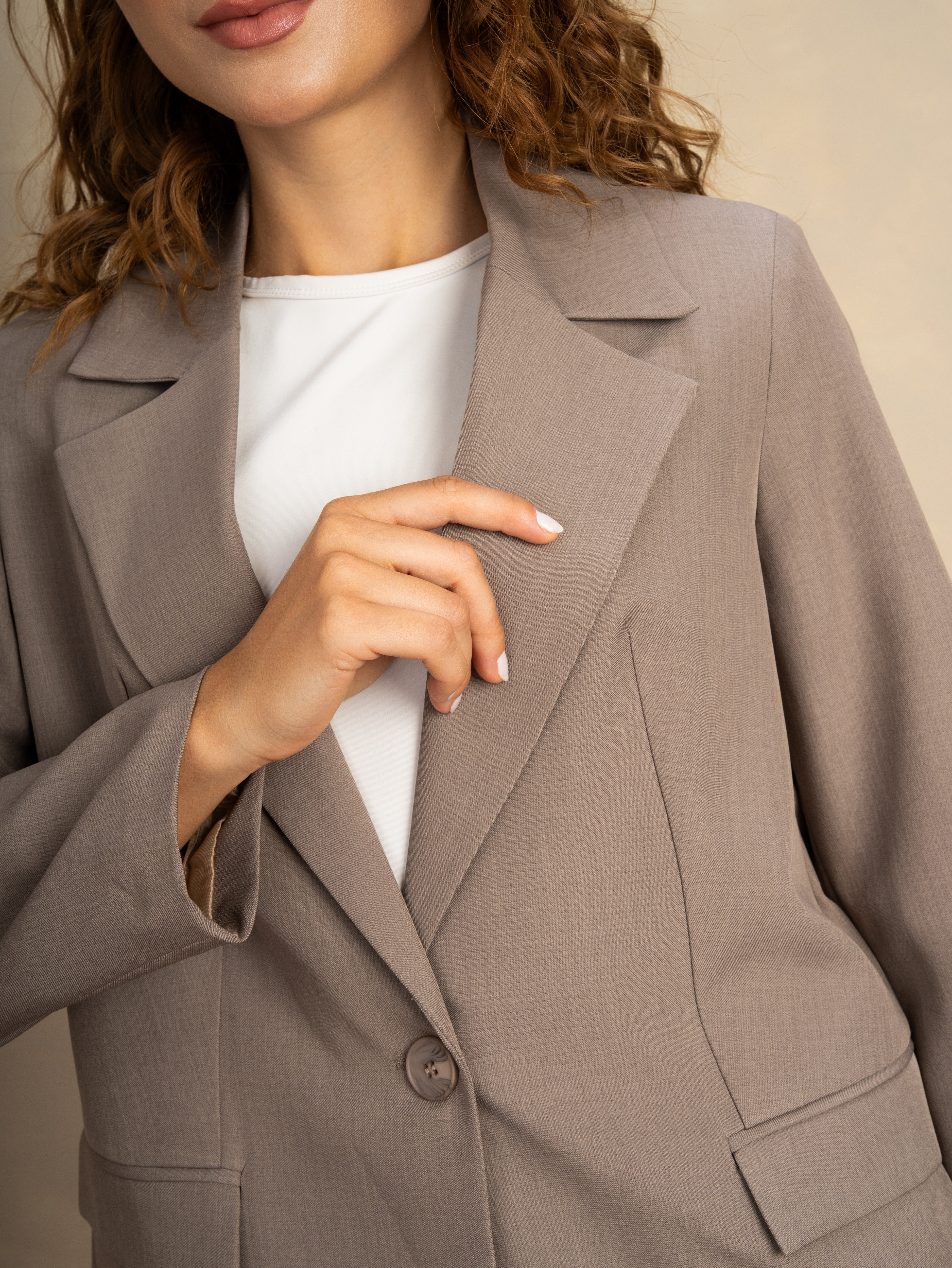 Long Single Button Formal Blazer