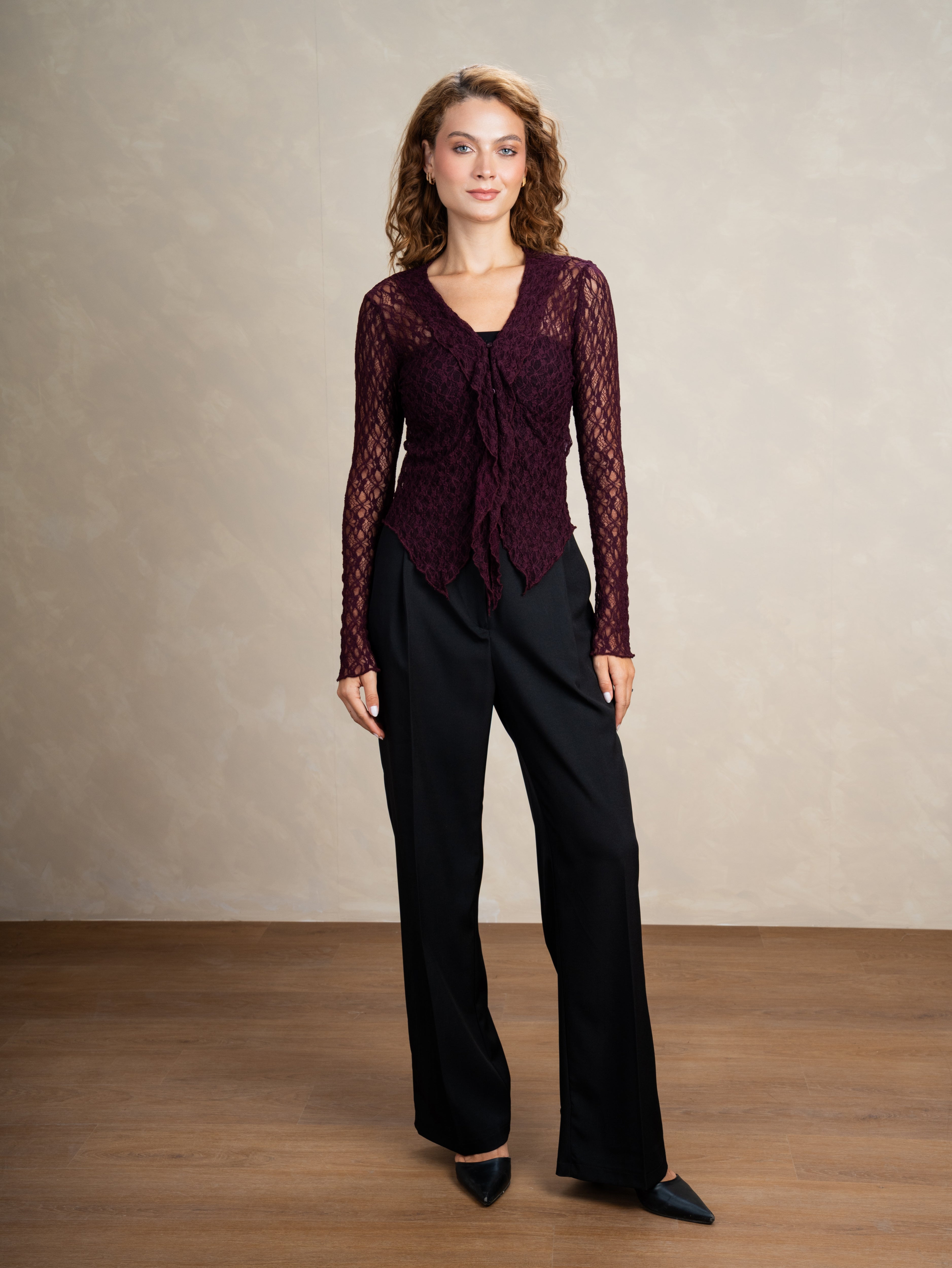 Lace Body With Button Front