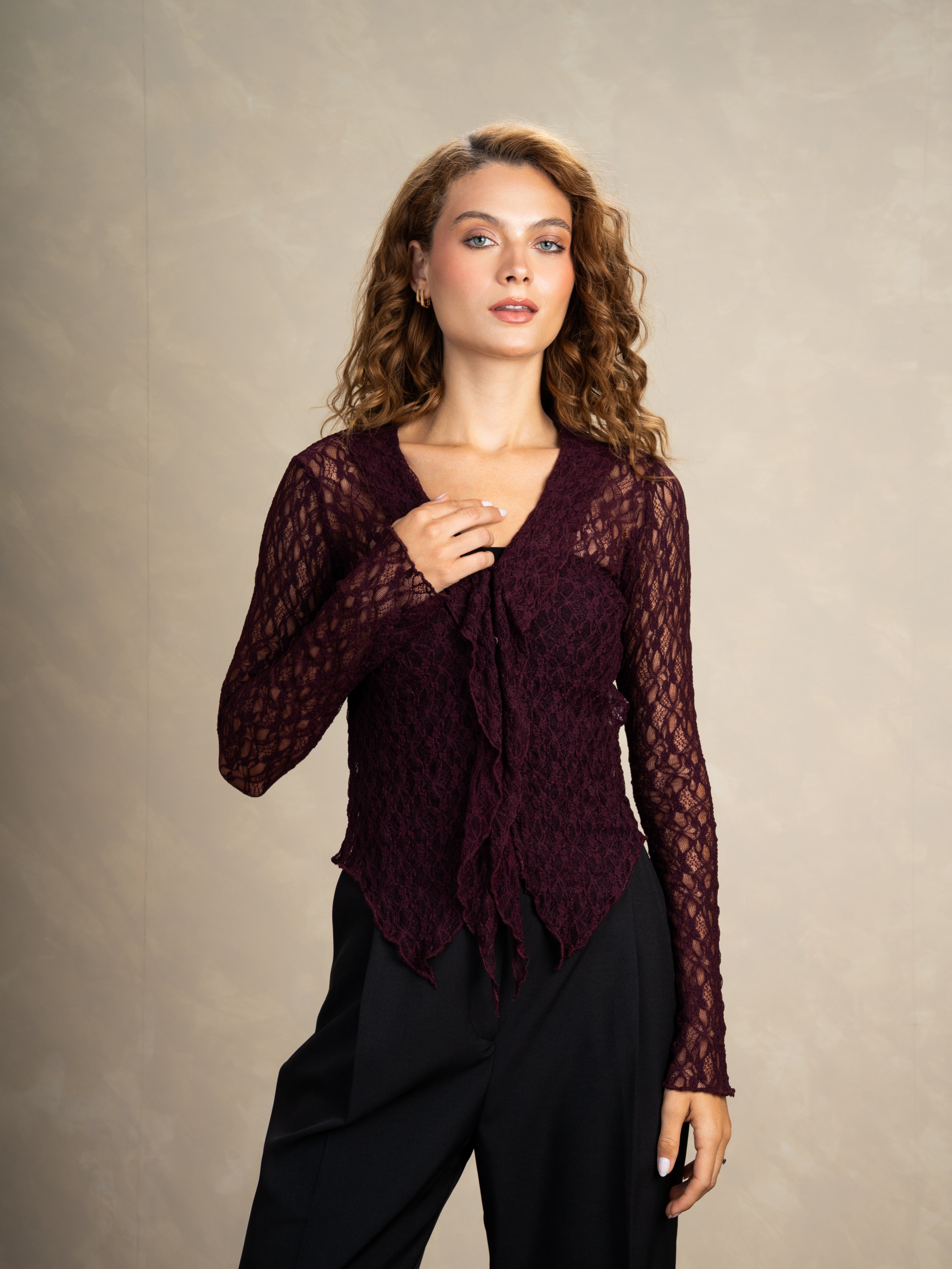 Lace Body With Button Front