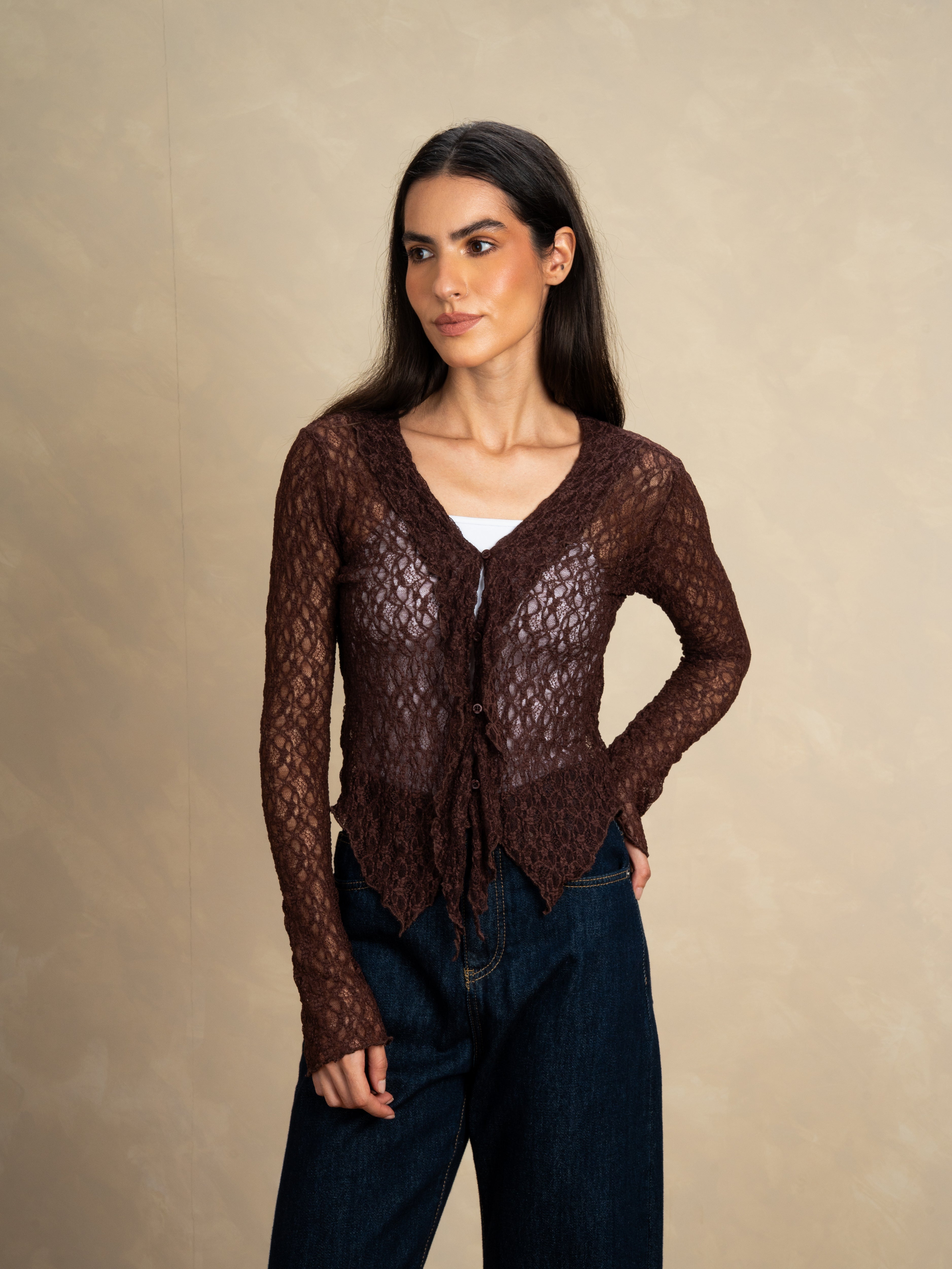 Lace Body With Button Front